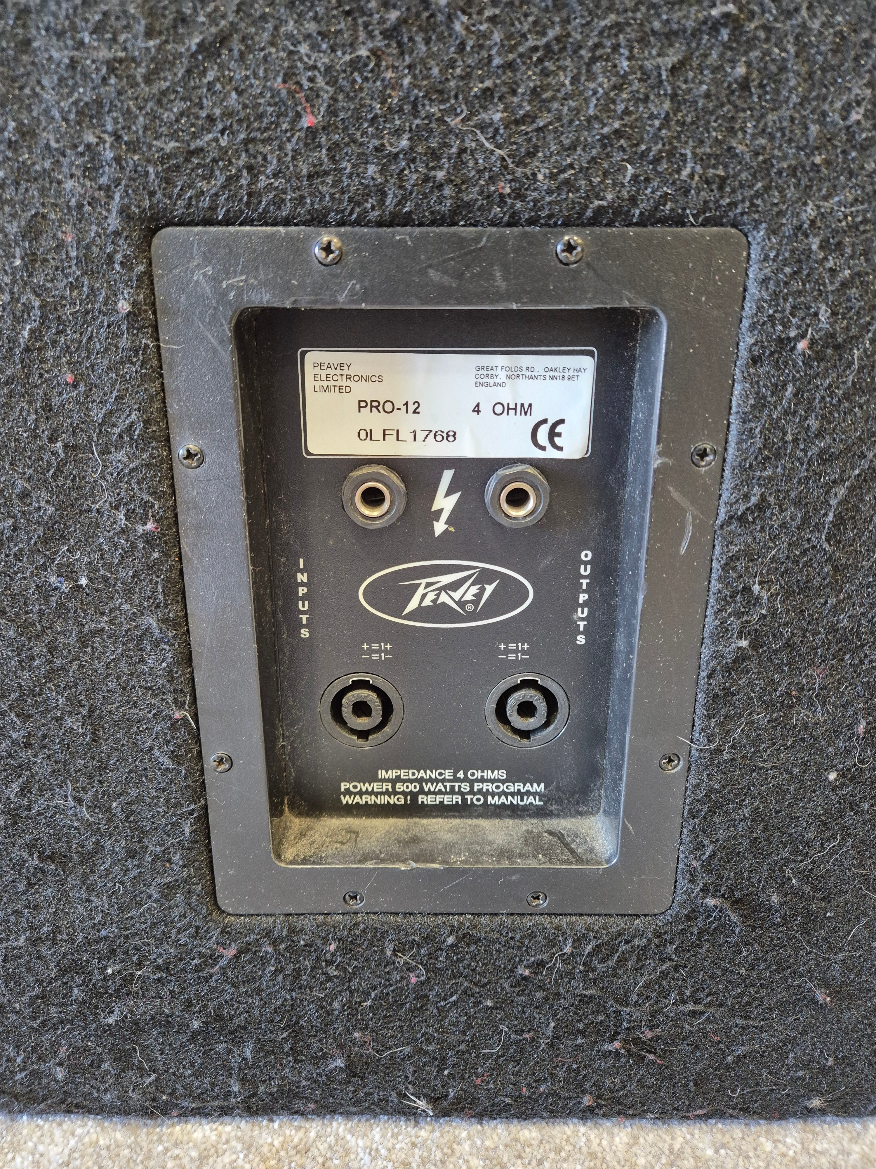 Peavey Pro 12 - 500-watts Passive PA Speaker w/ Speaker Cover (Very Good Condition) - Image 5