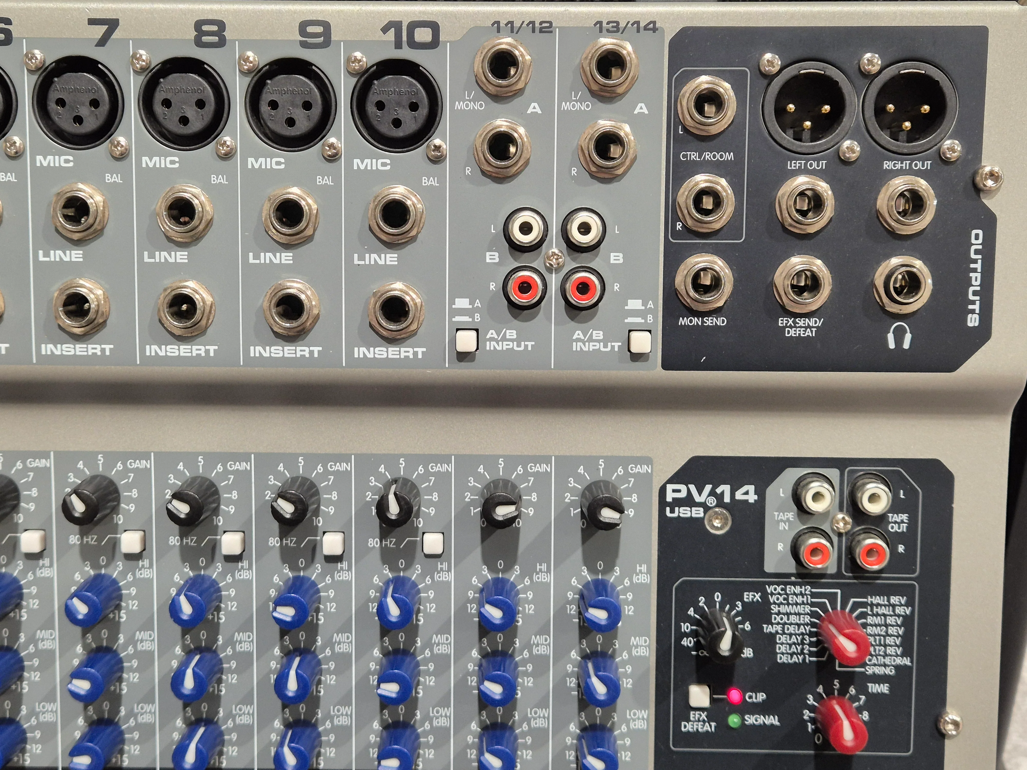 Peavey PV 14 USB Mixer - 14-Channel Mixer - Built-in DSP Effects - Image 5