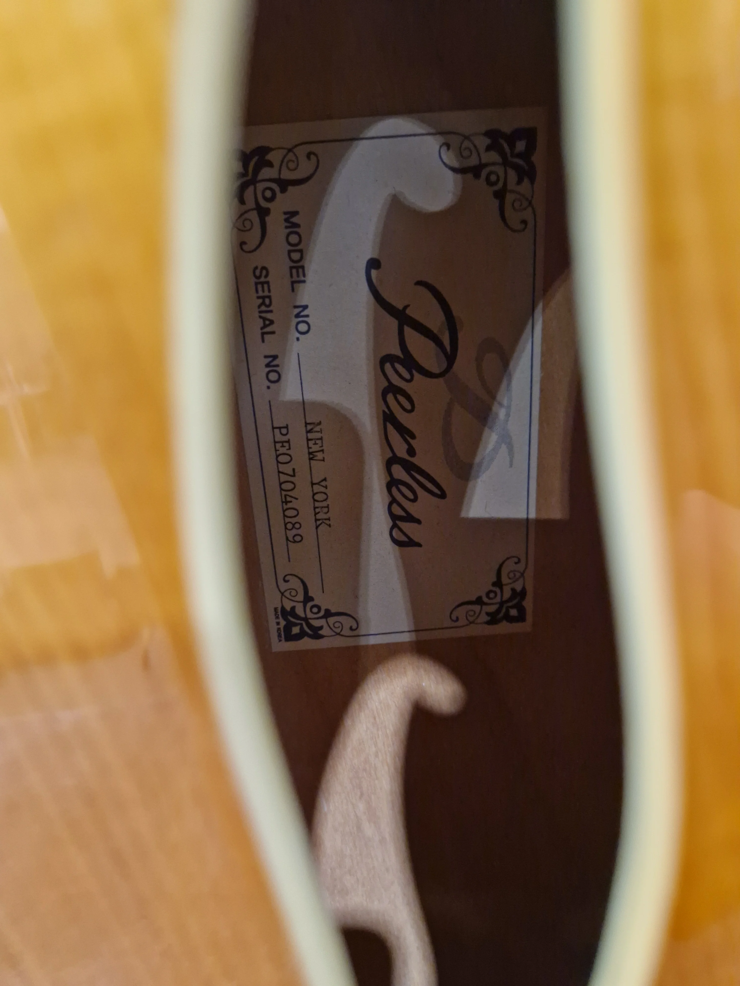 Peerless New York Archtop Jazz Guitar Maple Body - Acoustic Archtop Excellence - Excellent w/ Hard Case - Image 8