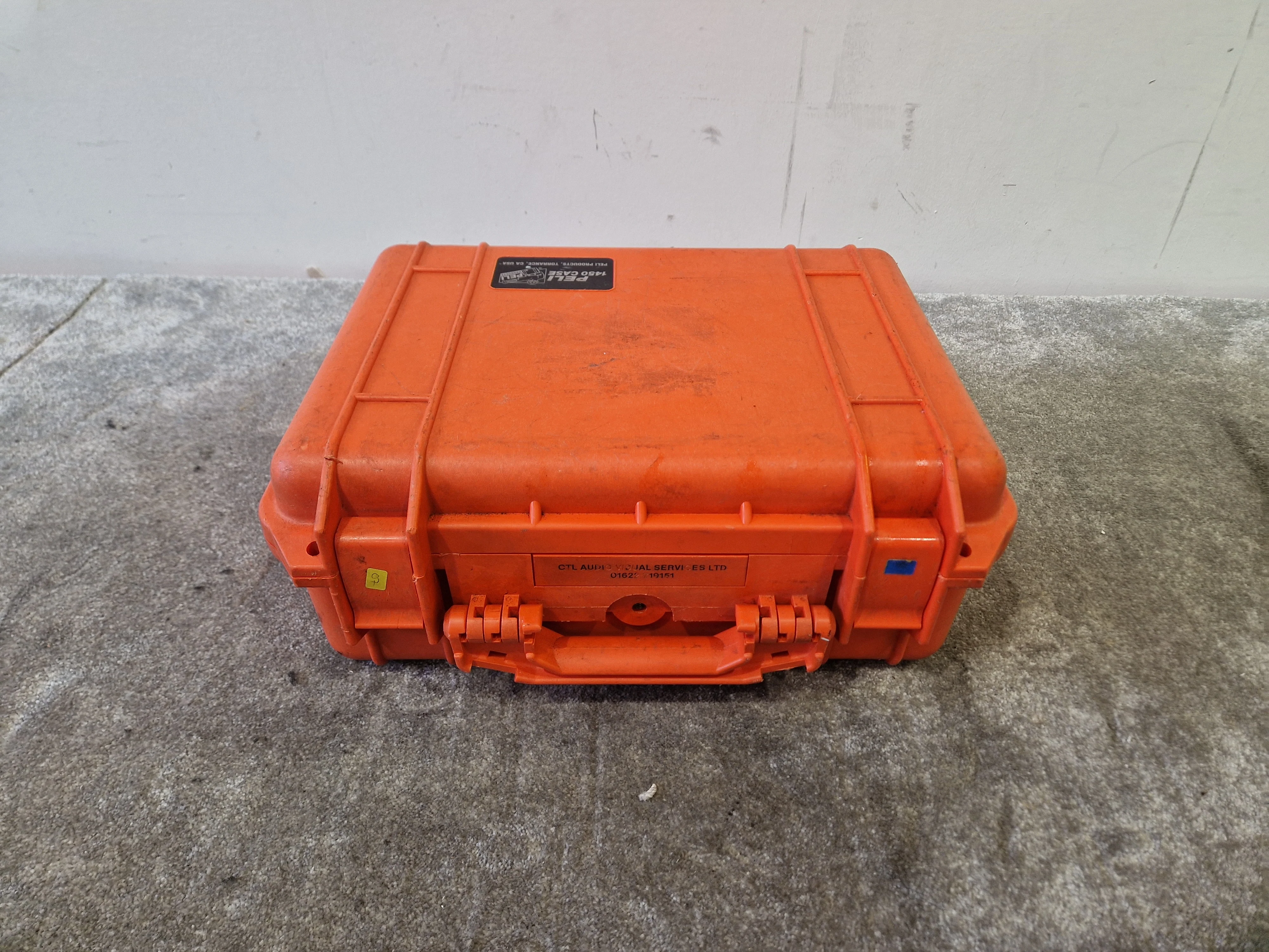 Peli 1450 Orange Protective Waterproof Case – Foam Insert – Good - Image 2