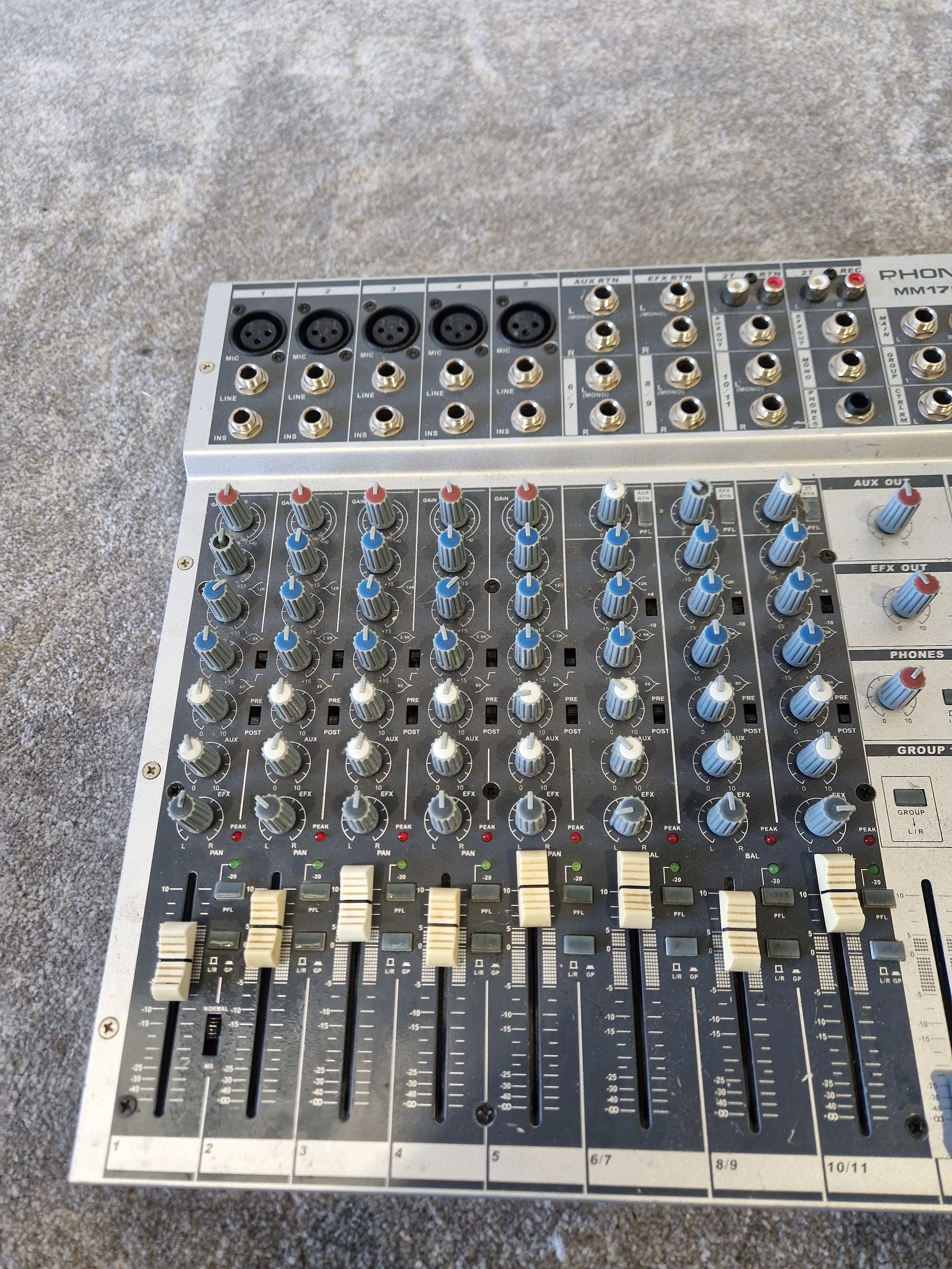 Phonic MM1705 Mixer - 8-Channel Compact Design - Good w/ Power Supply - Image 8