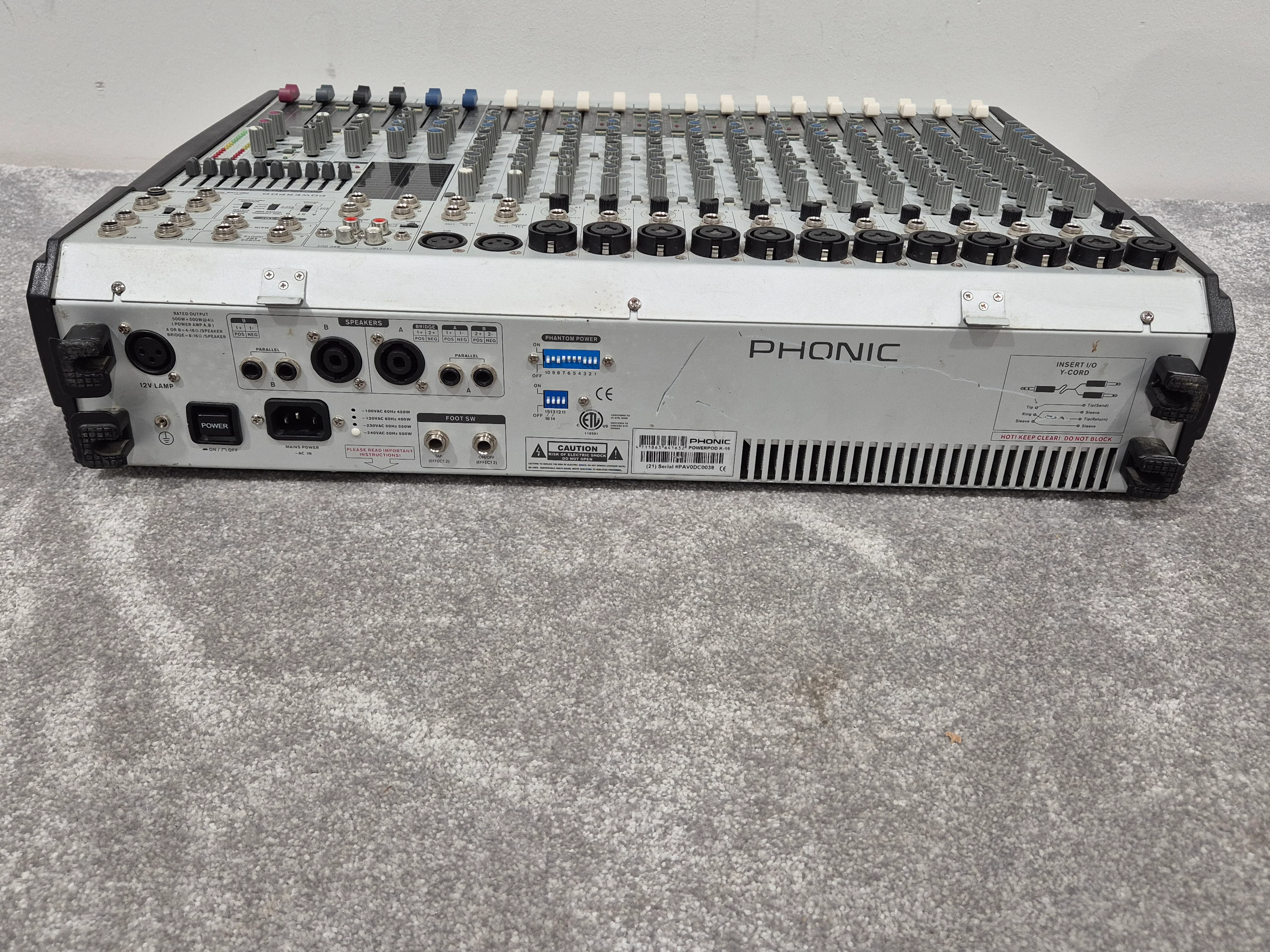 Phonic Powerpod K16 - Powered Mixer w/ Plastic Case - Image 10