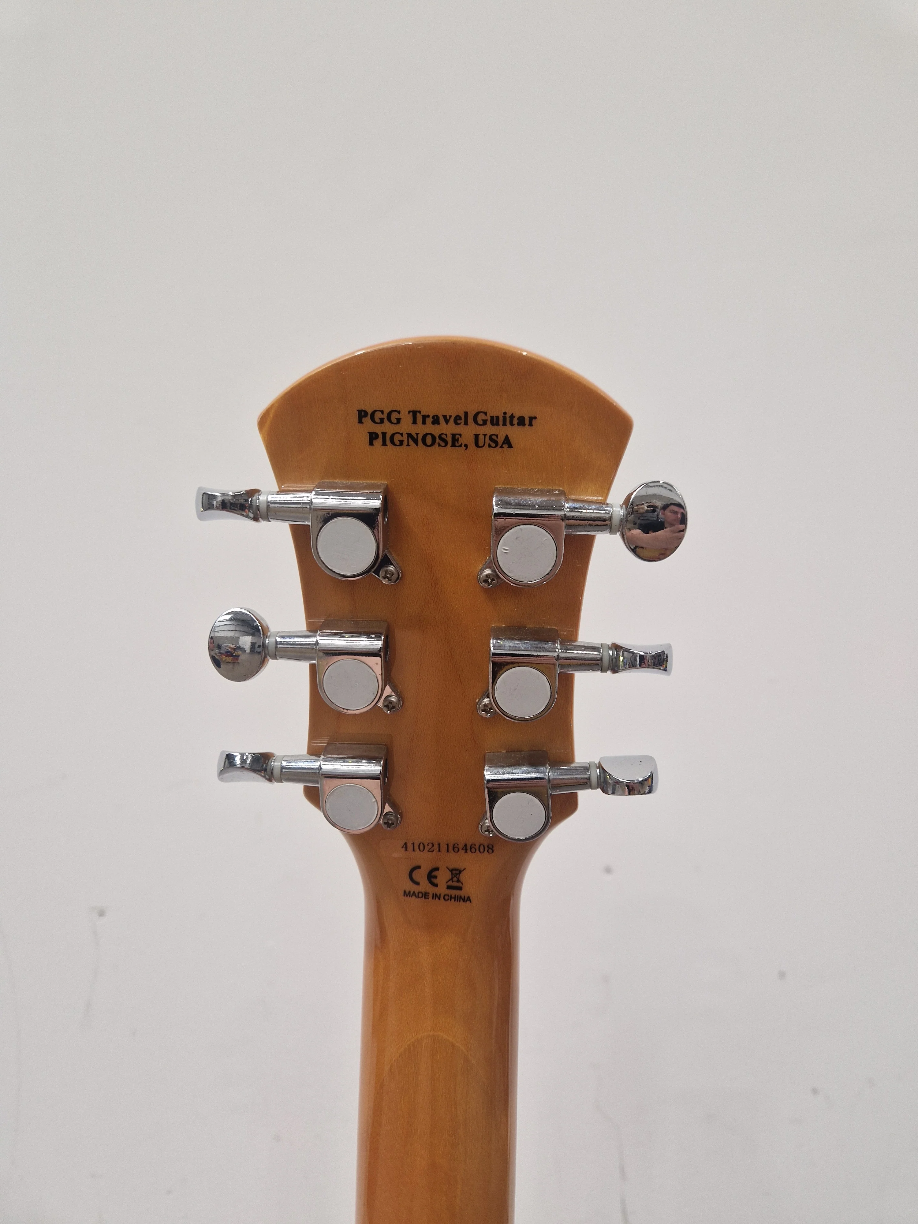 Pignose Electric Travel Guitar - Compact Design, Solid Tone - Excellent w/ Soft Case & Pink Guitar strap - Image 3