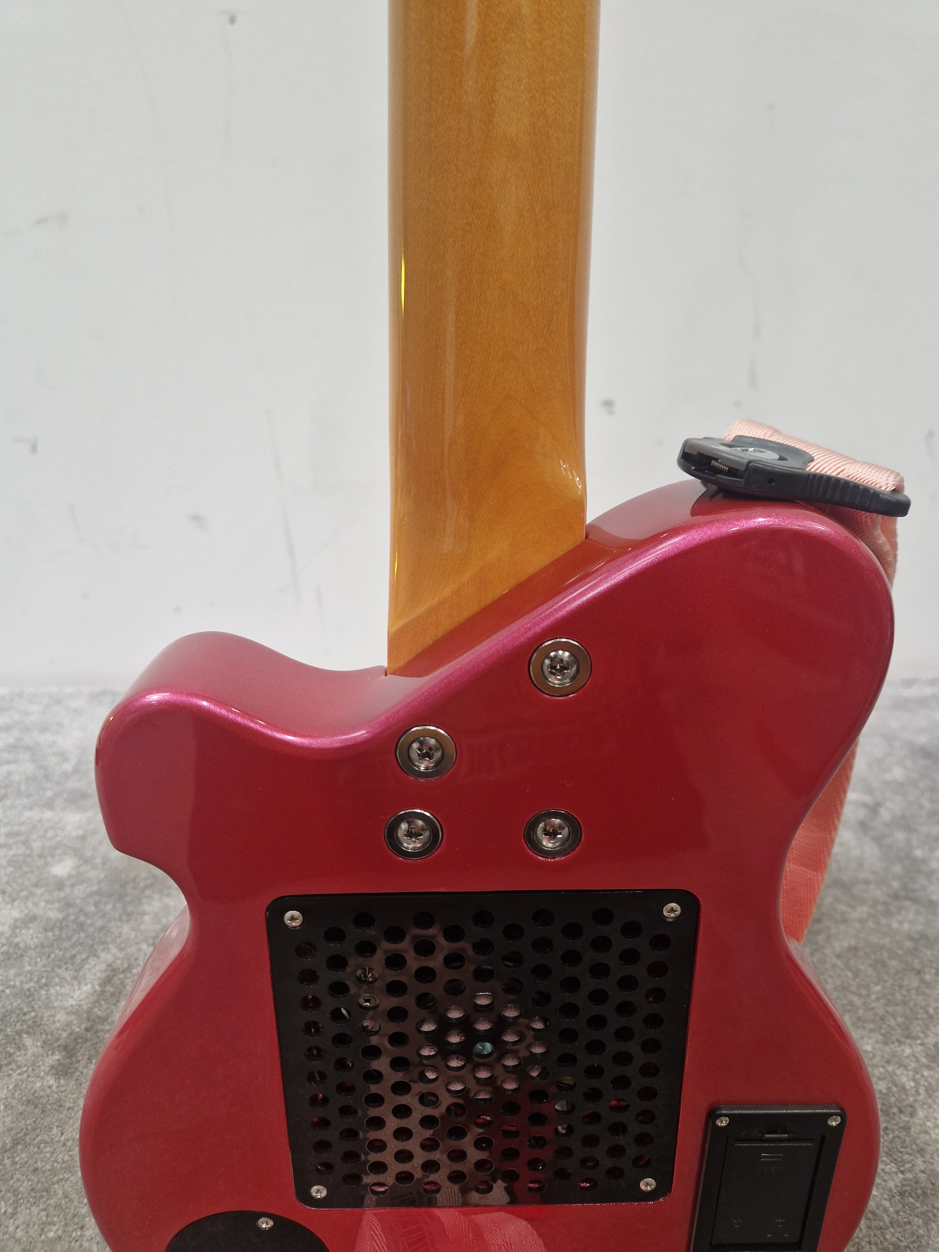 Pignose Electric Travel Guitar - Compact Design, Solid Tone - Excellent w/ Soft Case & Pink Guitar strap - Image 7