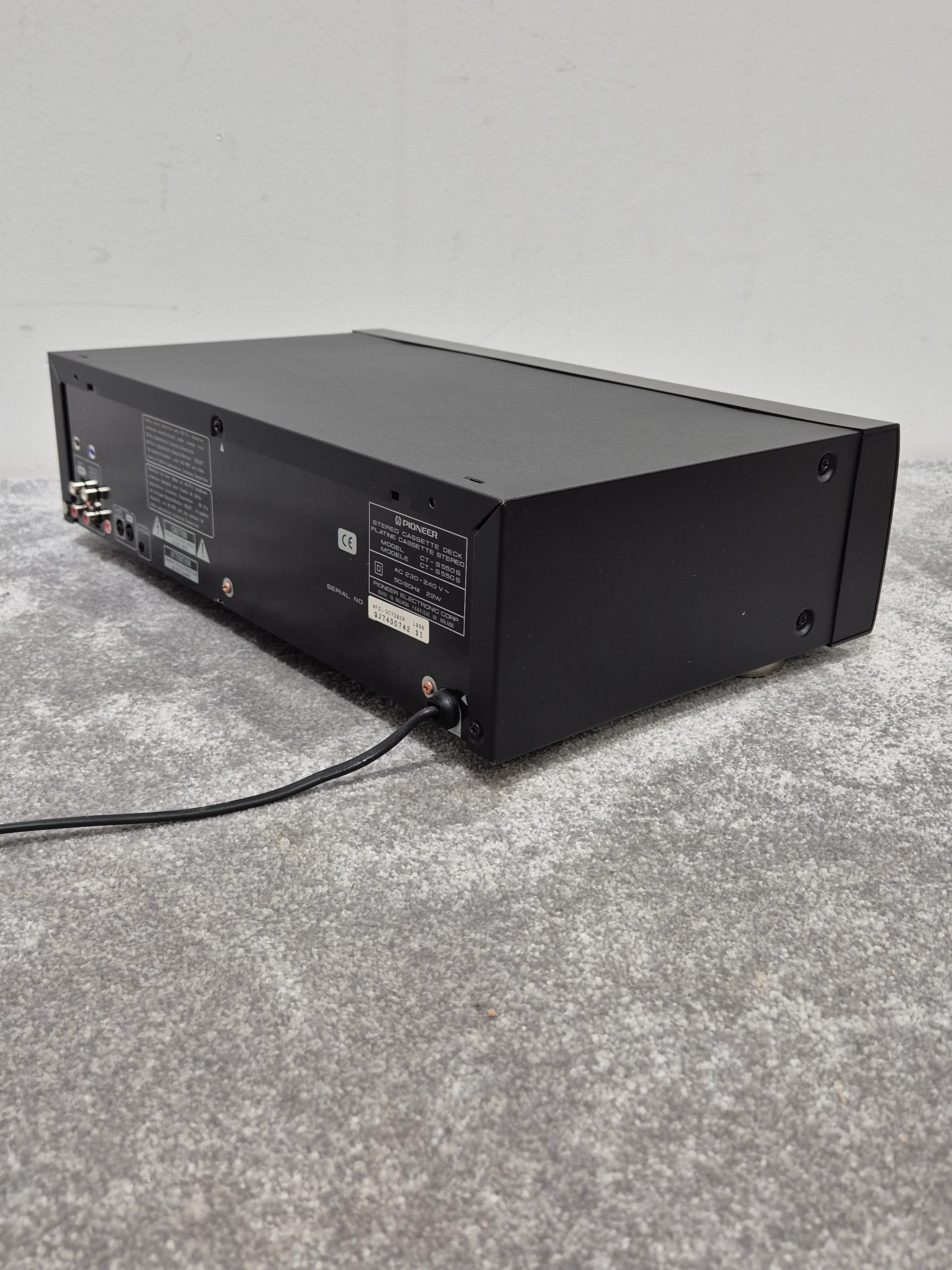 Pioneer CT-S550S Cassette Deck - Auto-Reverse Playback - Very Good - Image 6