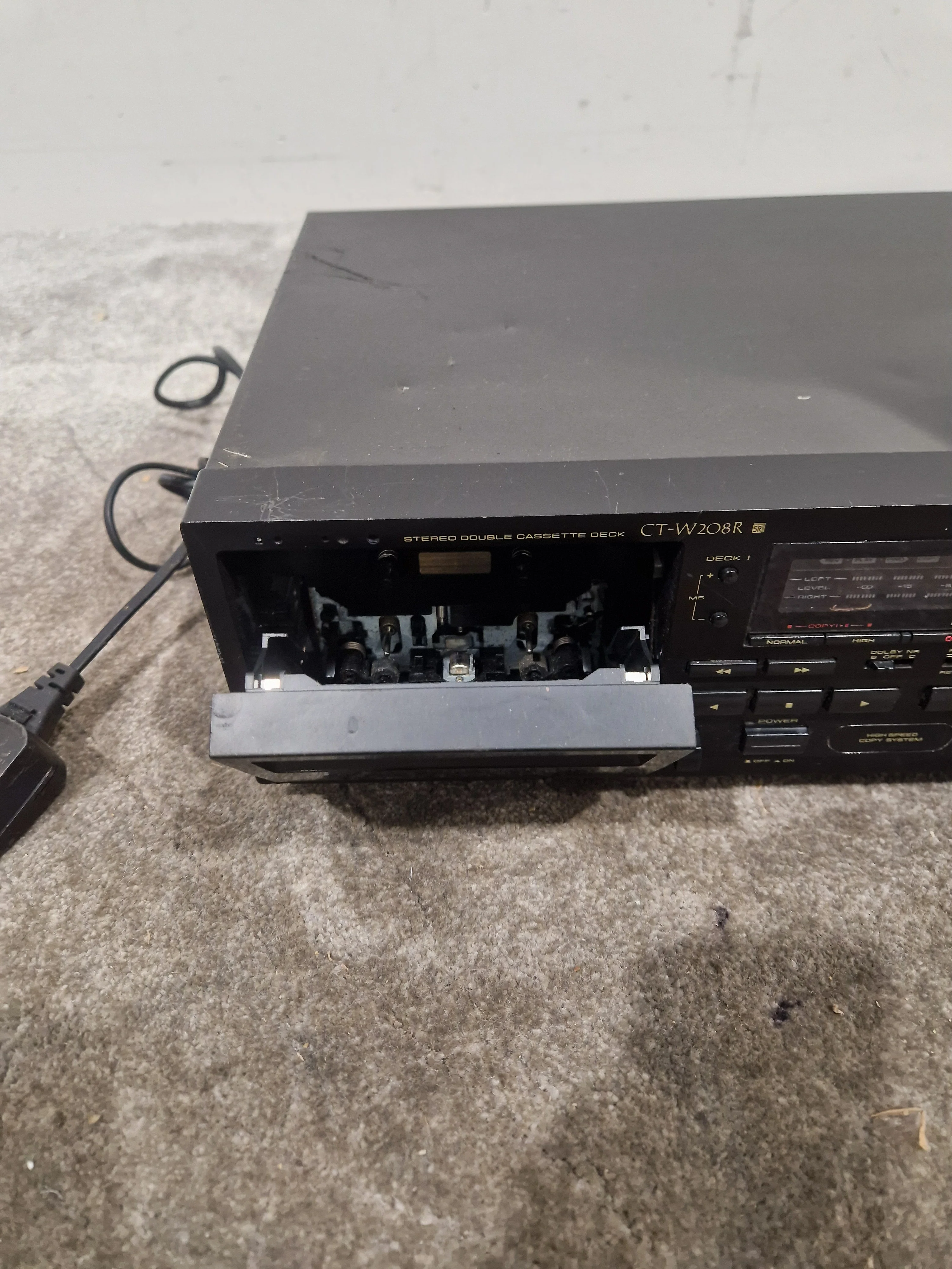 Pioneer CT-W208R - Stereo Double Cassette Deck - Black - Spares or Repair w/ Cables - Image 12