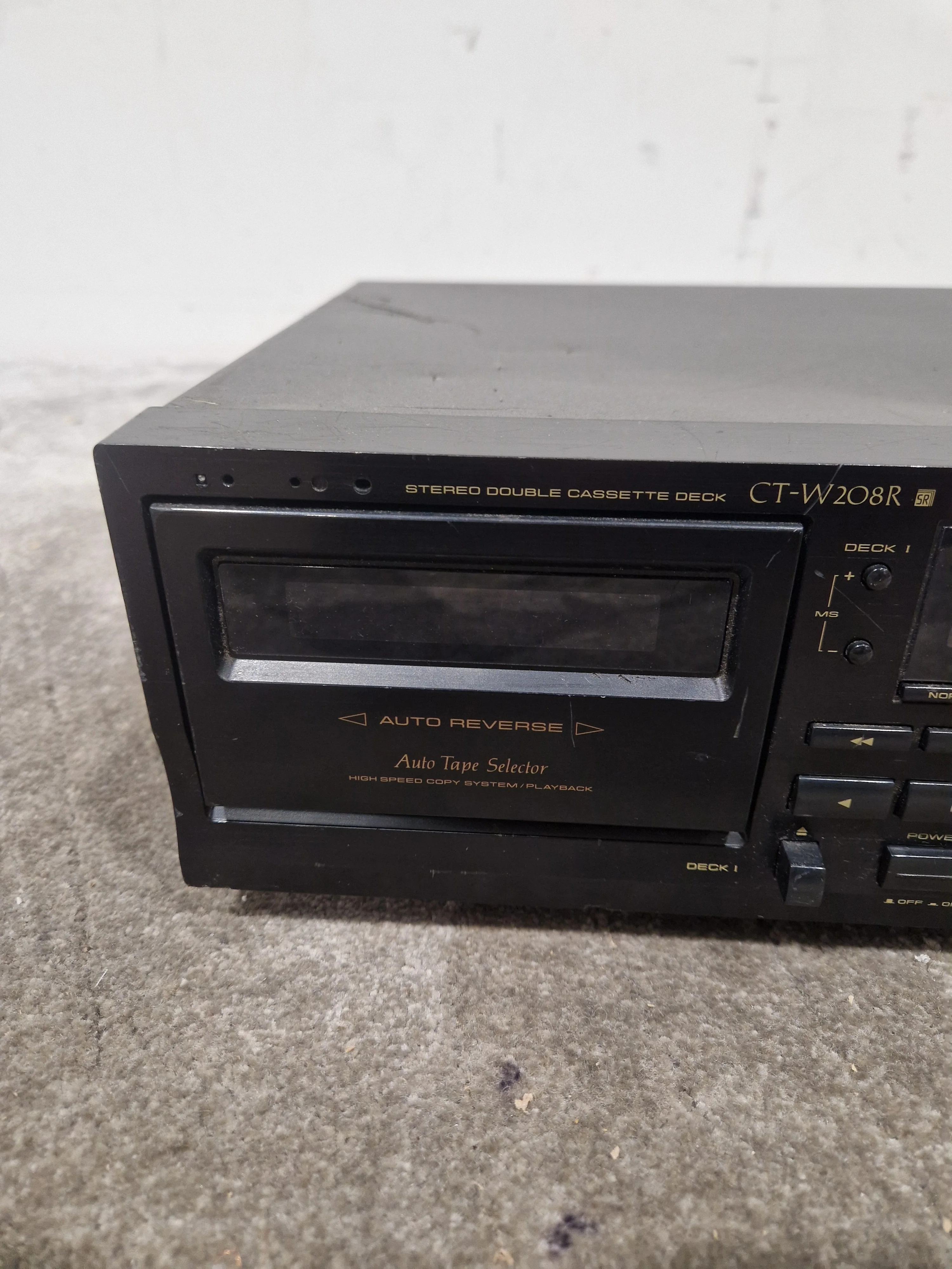 Pioneer CT-W208R - Stereo Double Cassette Deck - Black - Spares or Repair w/ Cables - Image 14