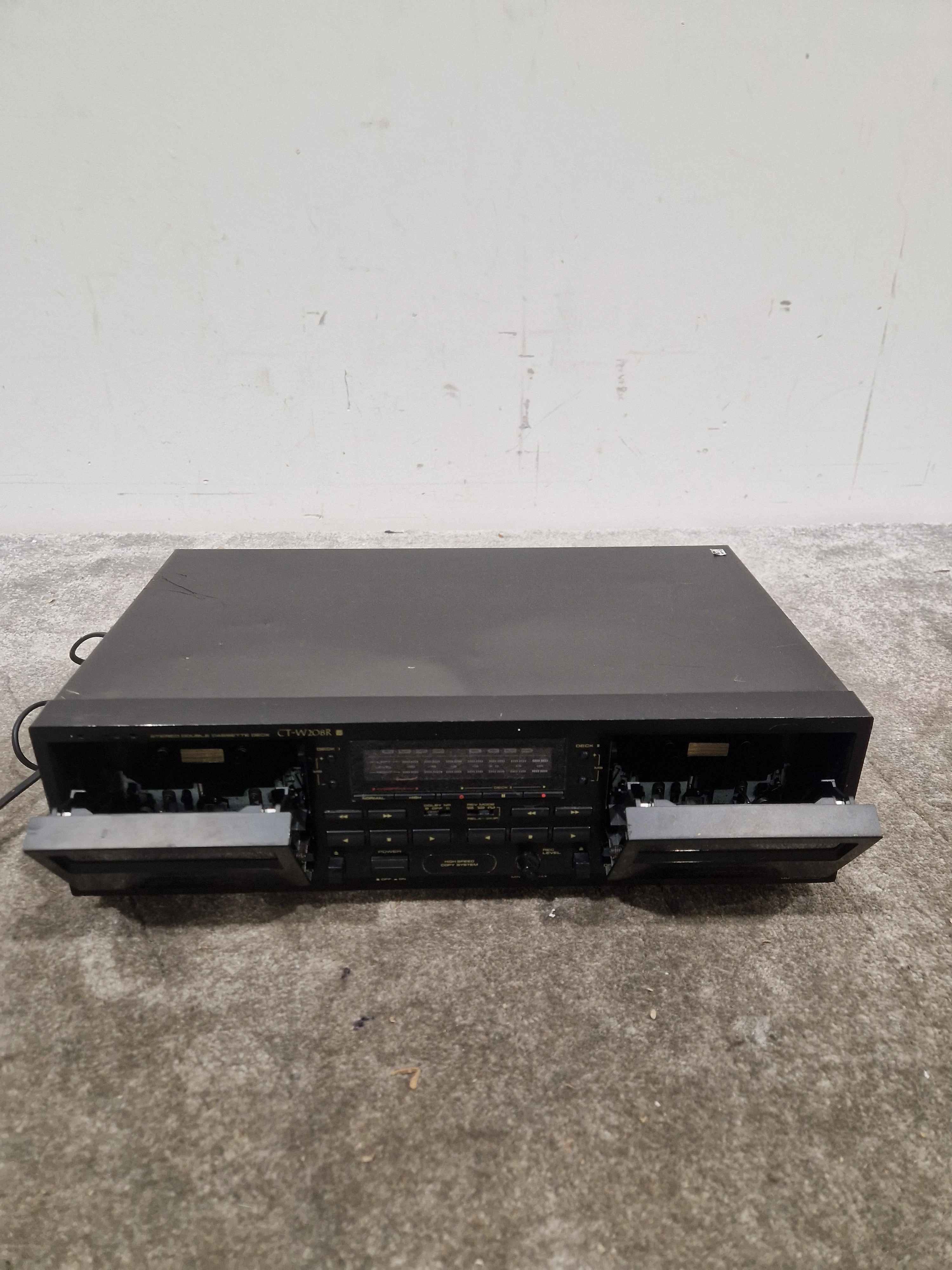 Pioneer CT-W208R - Stereo Double Cassette Deck - Black - Spares or Repair w/ Cables - Image 2