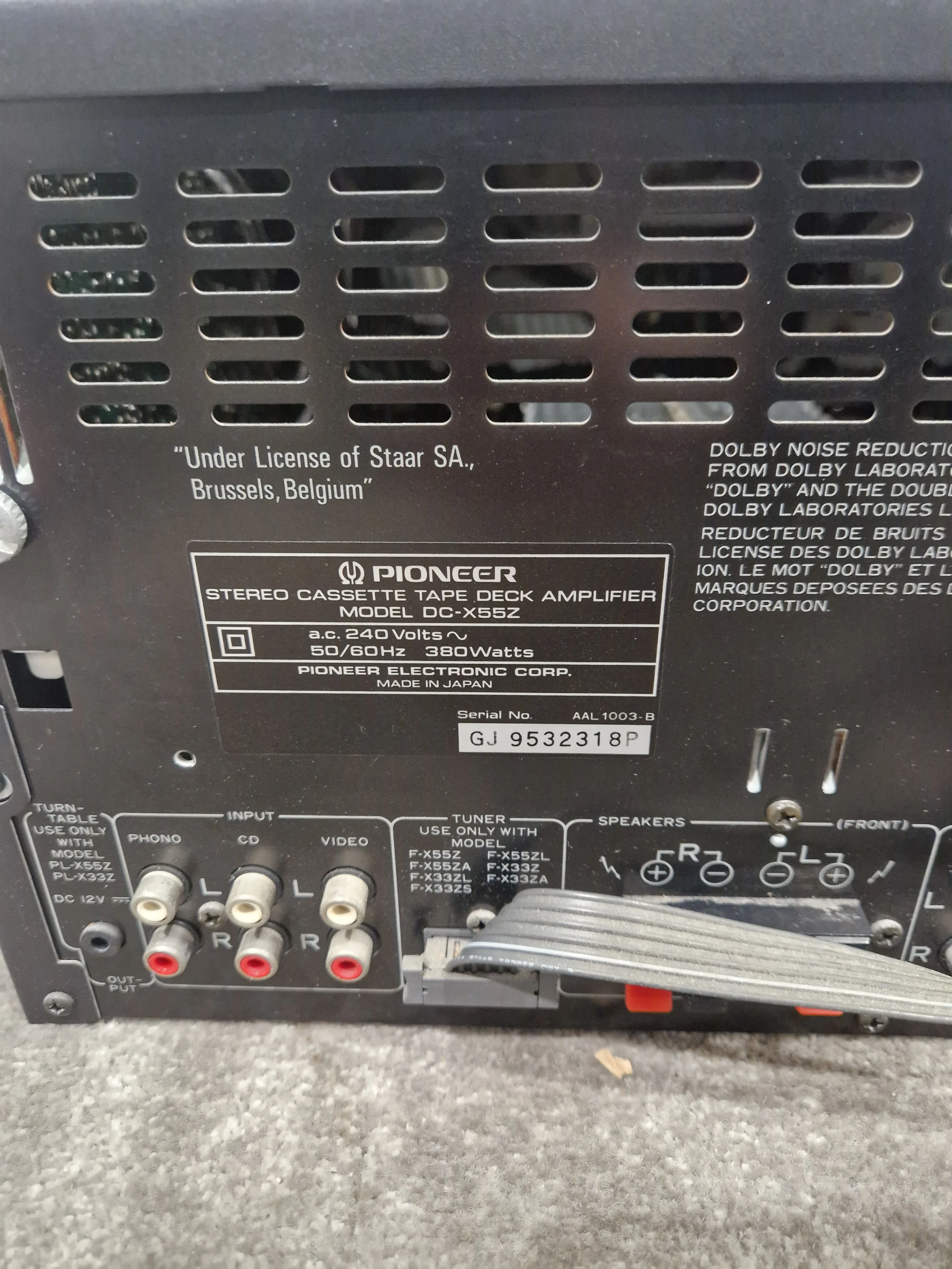 Pioneer DC-X55Z – Cassette Deck - Spares or Repair - Image 19
