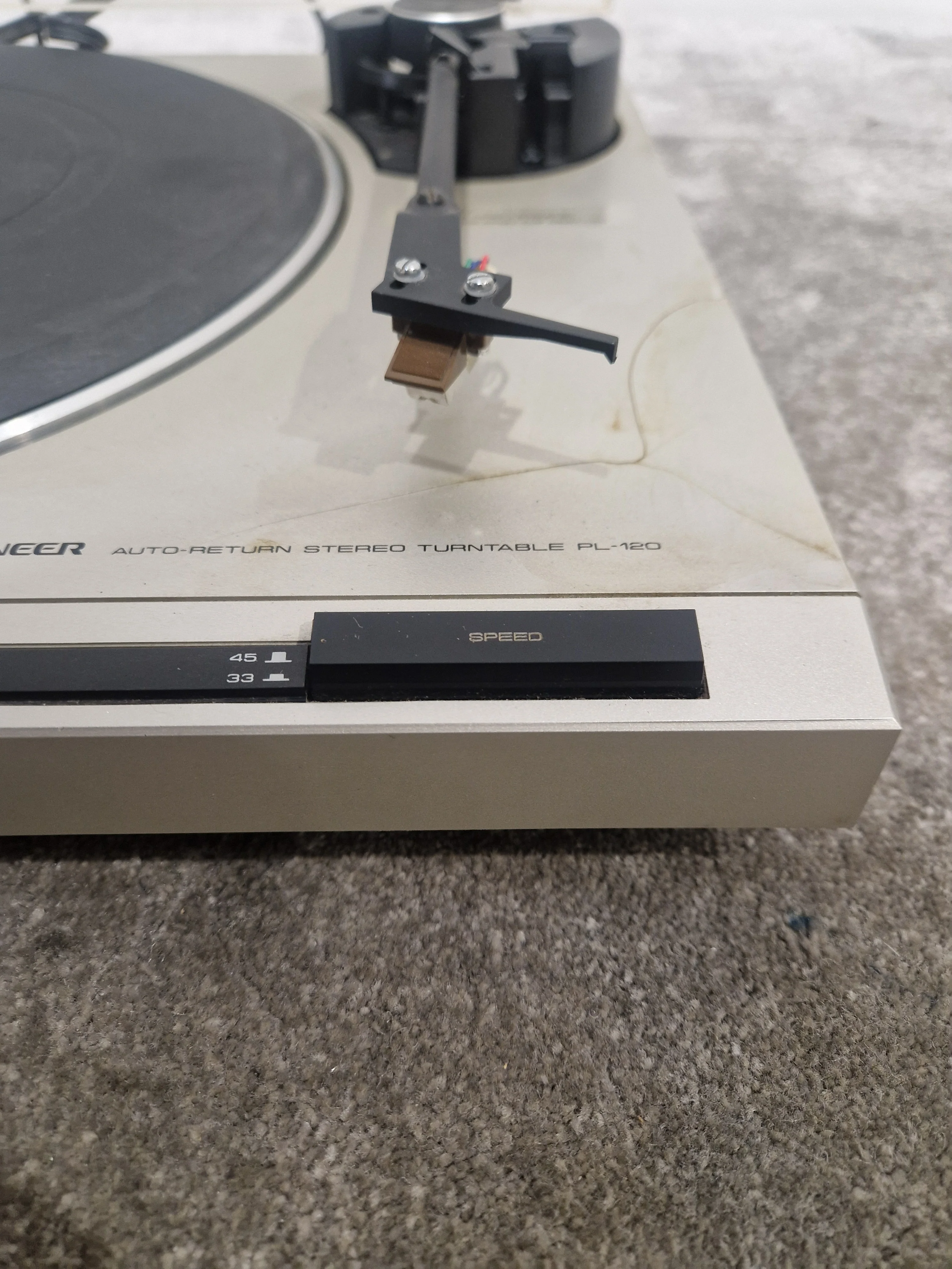 Pioneer PL-120 - Turntable - Silver - Spares or Repair - Image 7
