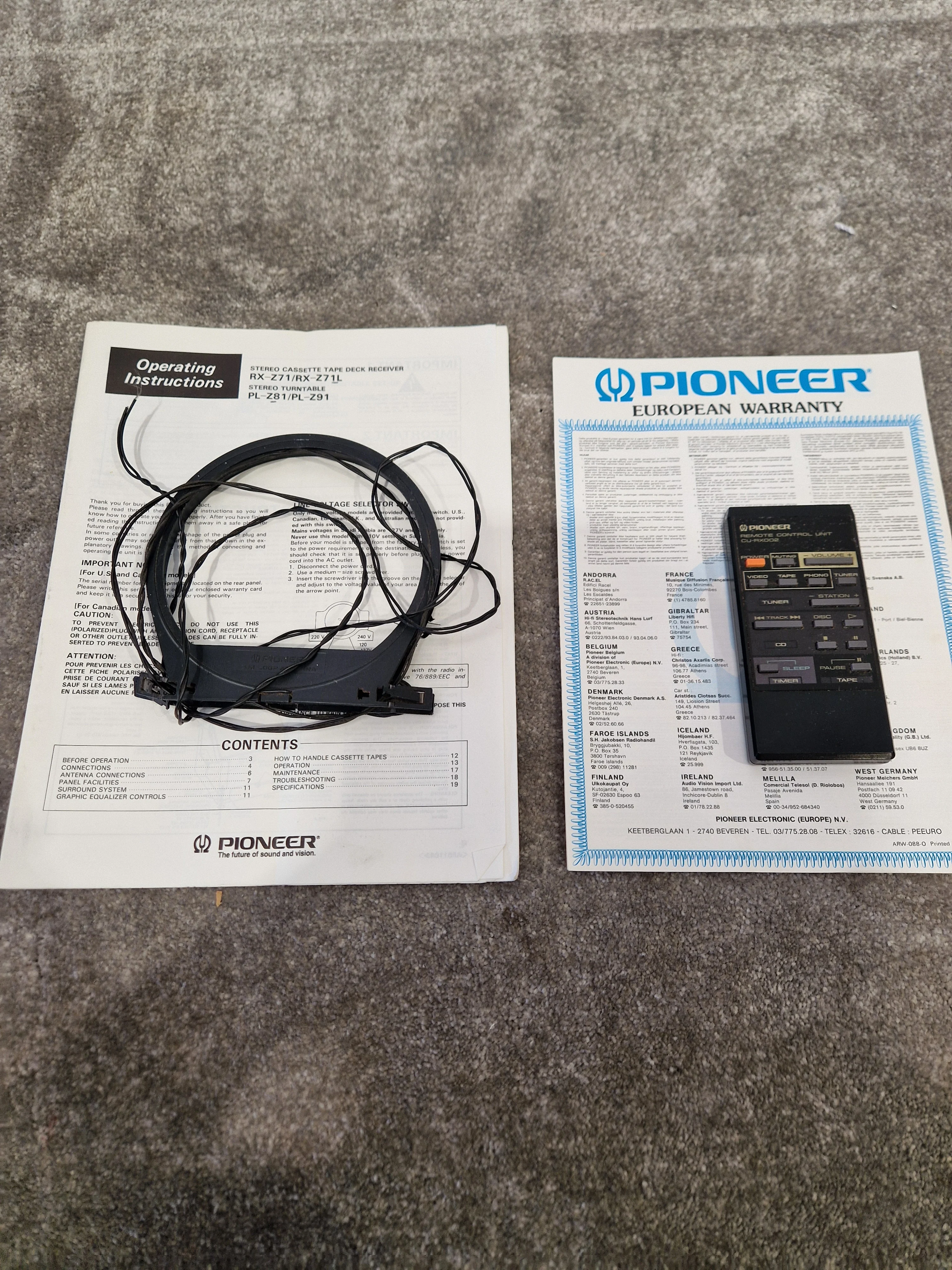 Pioneer RX-Z7L Hi-fi Stack  - High-Fidelity Audio System - Excellent w/ Manuals & Certification & Remote control - Image 5