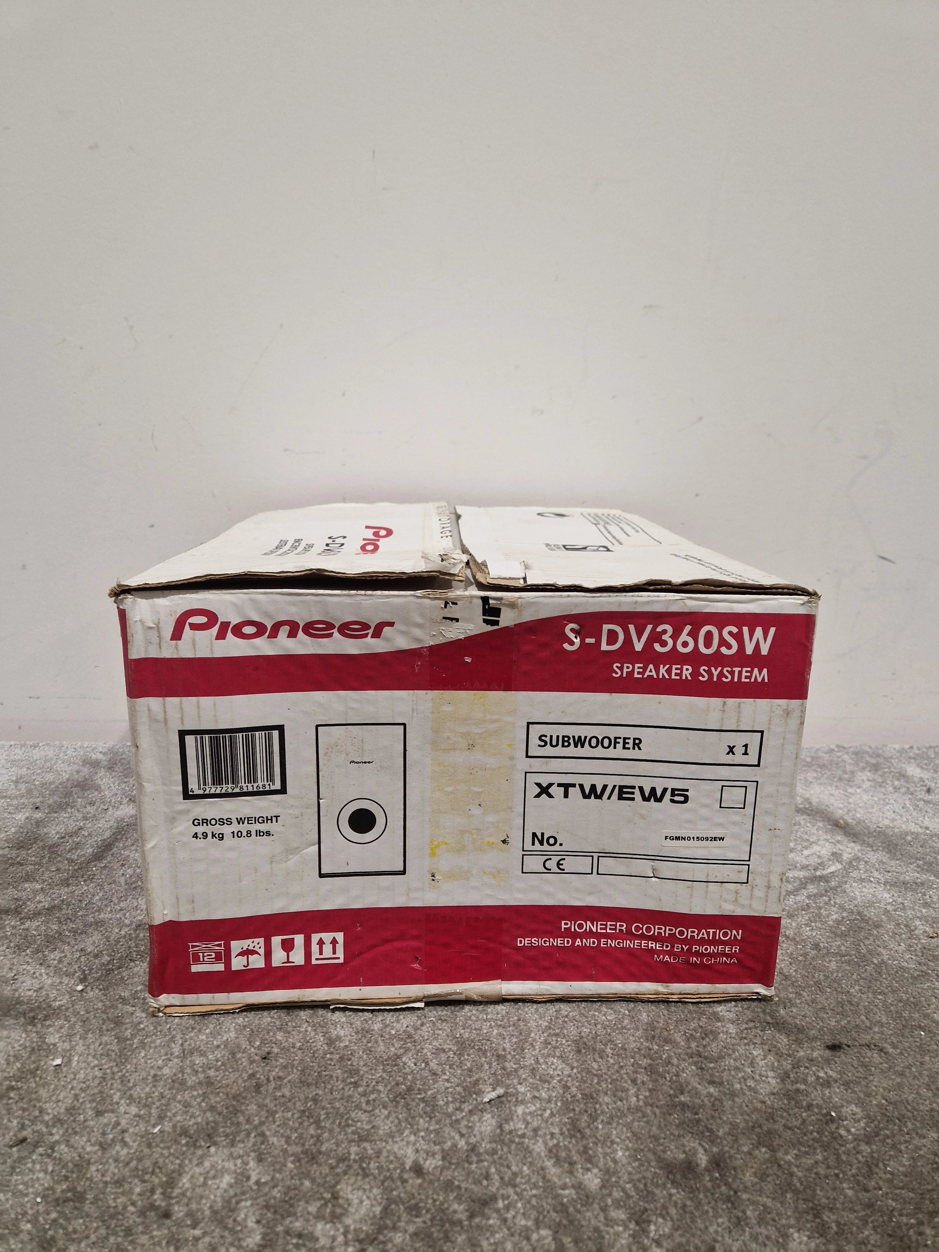 Pioneer S-DV360SW - Subwoofer Speaker - Silver - Excellent w/ Original Box - Image 11