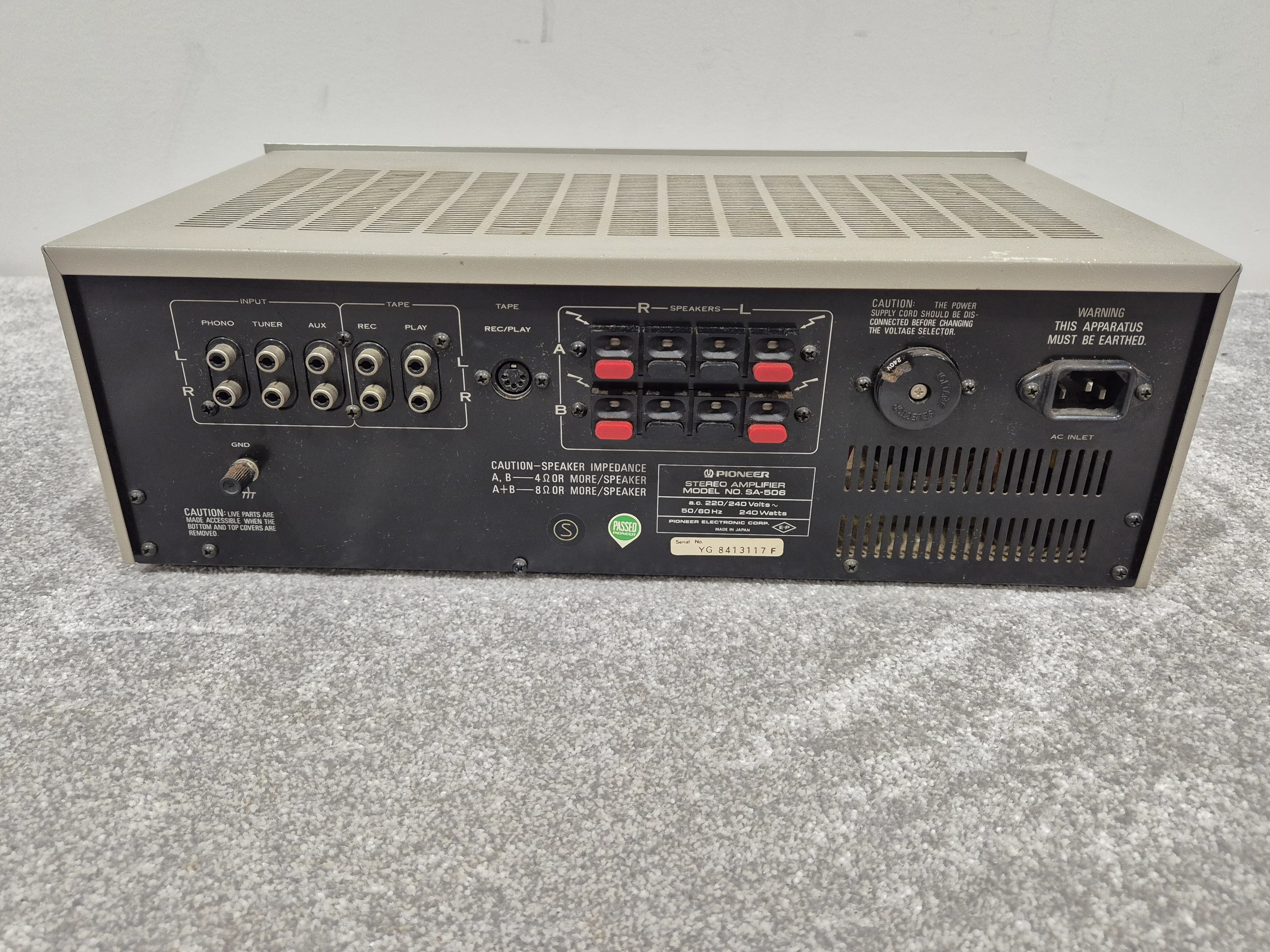 Pioneer SA-506 - 25-watts Per Channel - Stereo Integrated Amplifier - Image 7