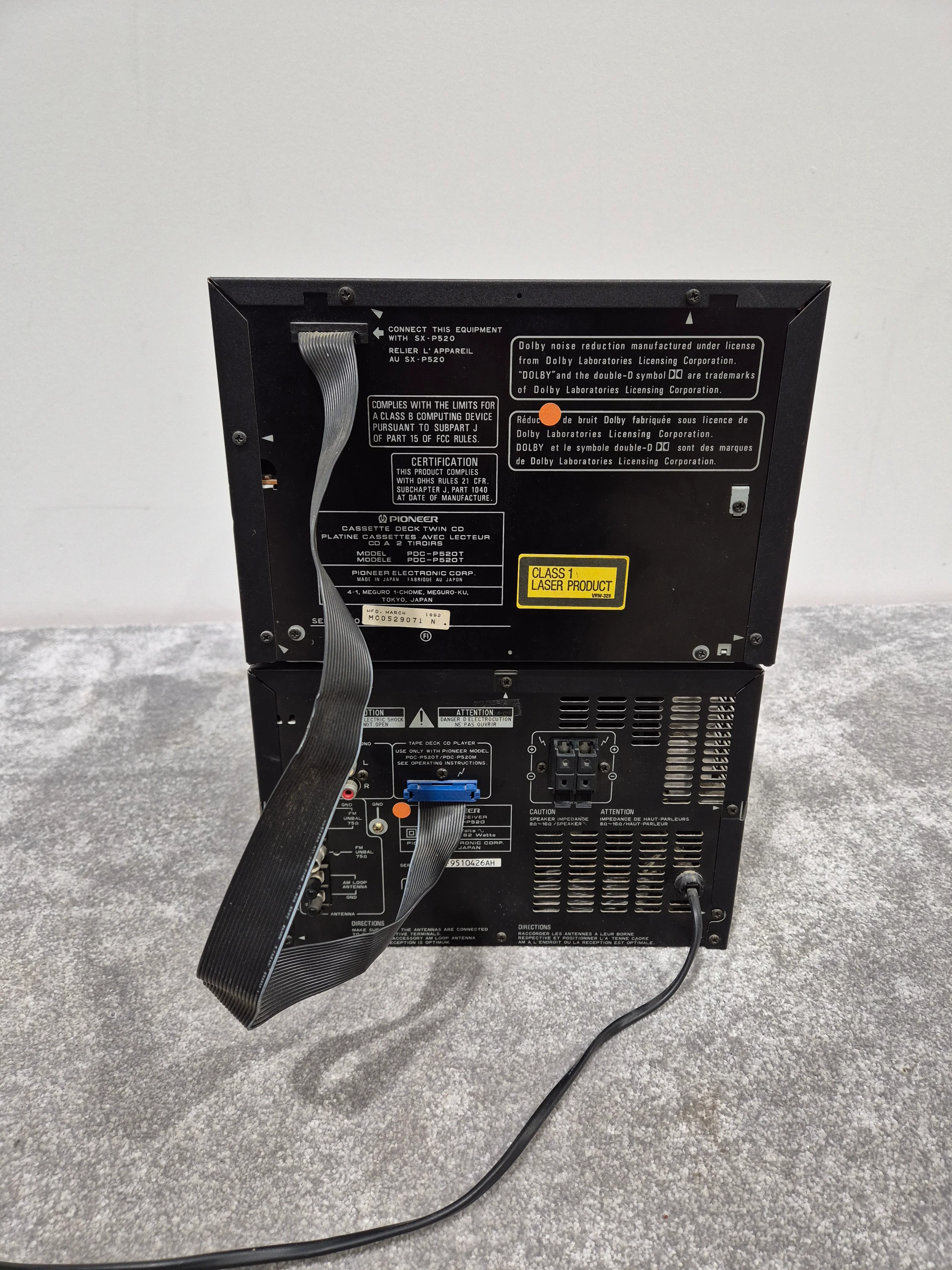 Pioneer SX-P520 Audio Stack - Dual CD Player / AM/FM Stereo Receiver ( Faulty Tape Deck ) - Image 8