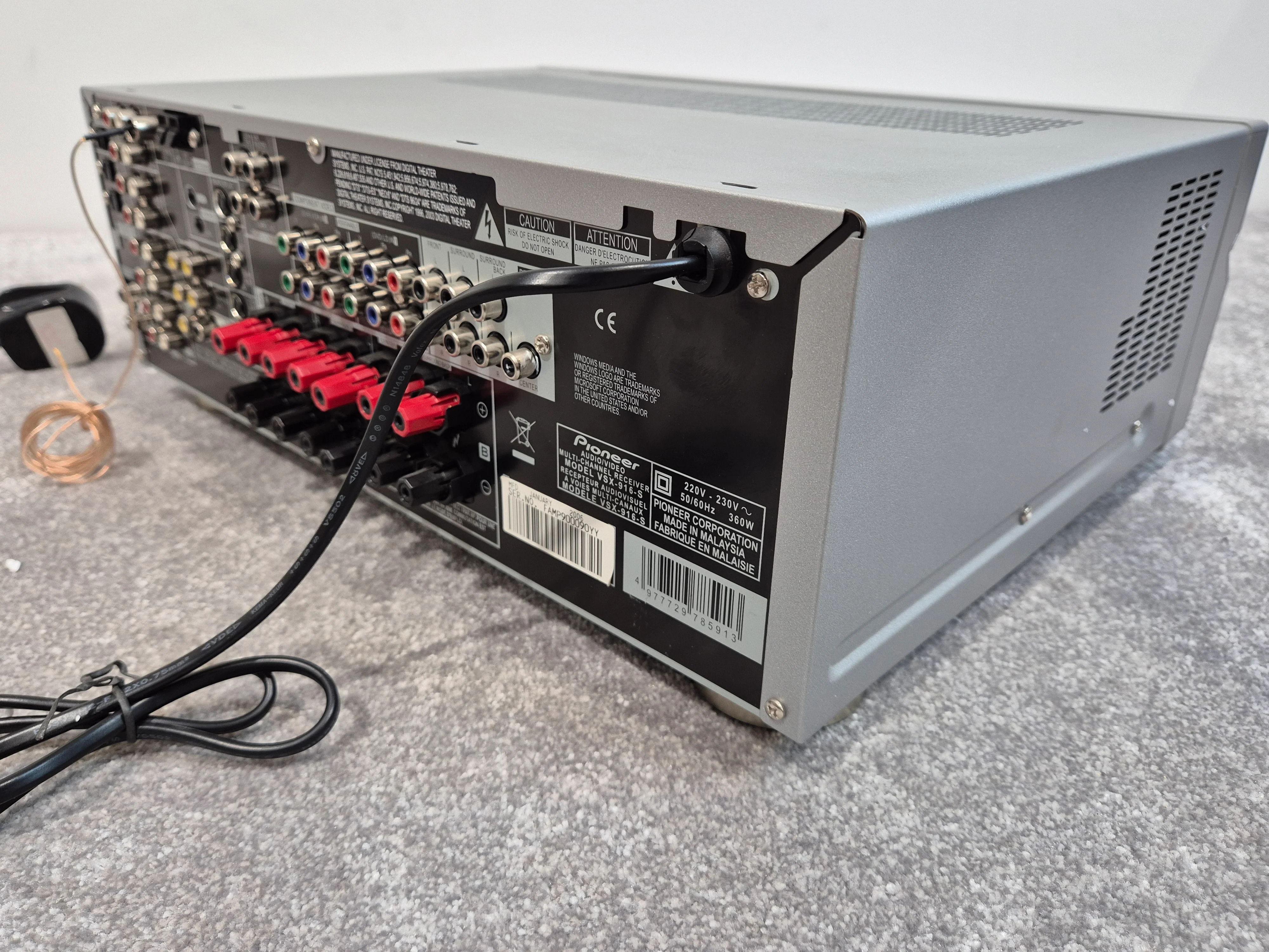 Pioneer Vsx 916s AV Receiver - 7.1 Channels, Dolby Digital - Excellent w/ Original Box - Image 5