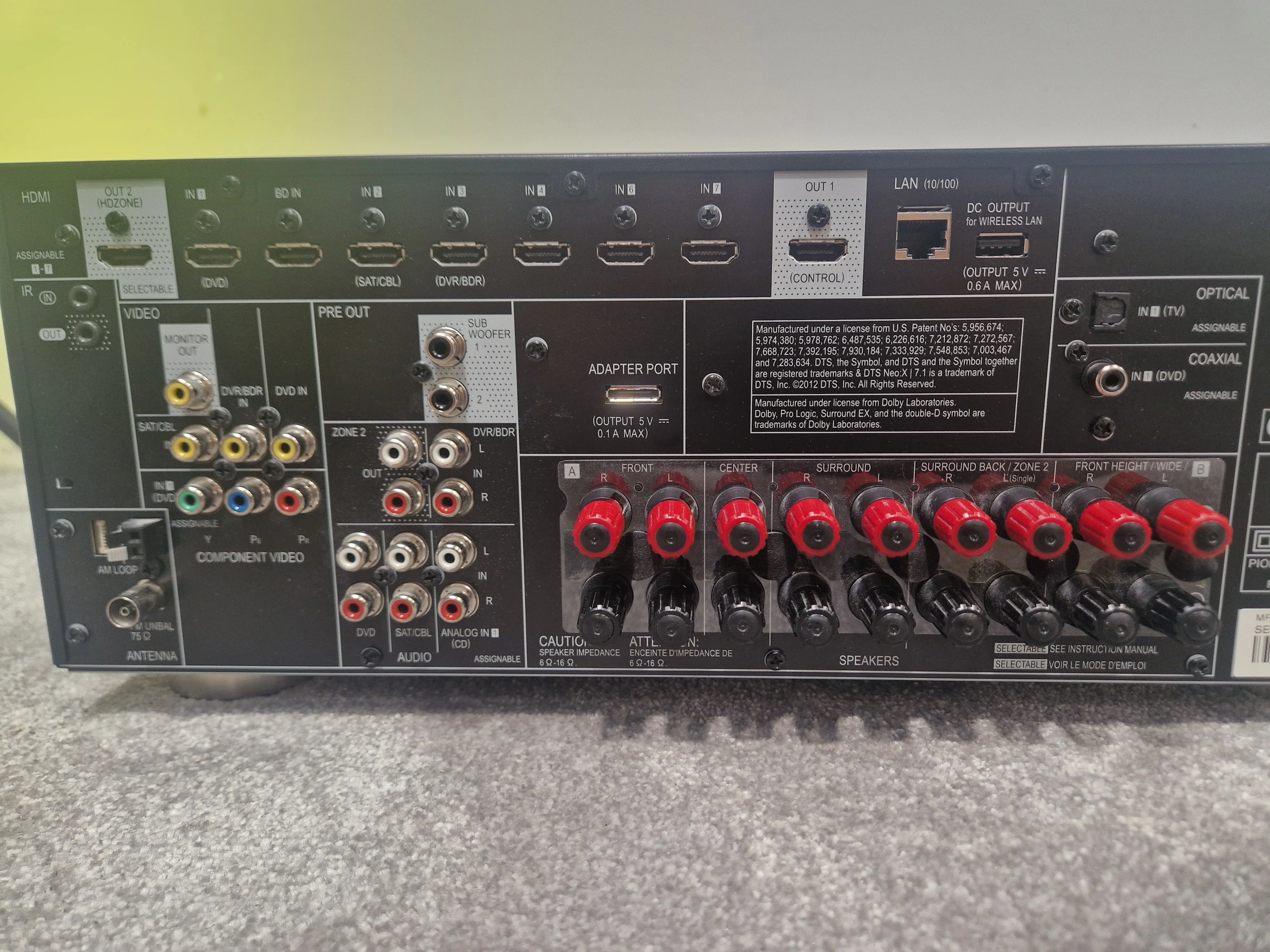 Pioneer VSX-923 7.2 Channel AV Receiver – 150W Amplifier - Very Good w/ Remote - Image 6