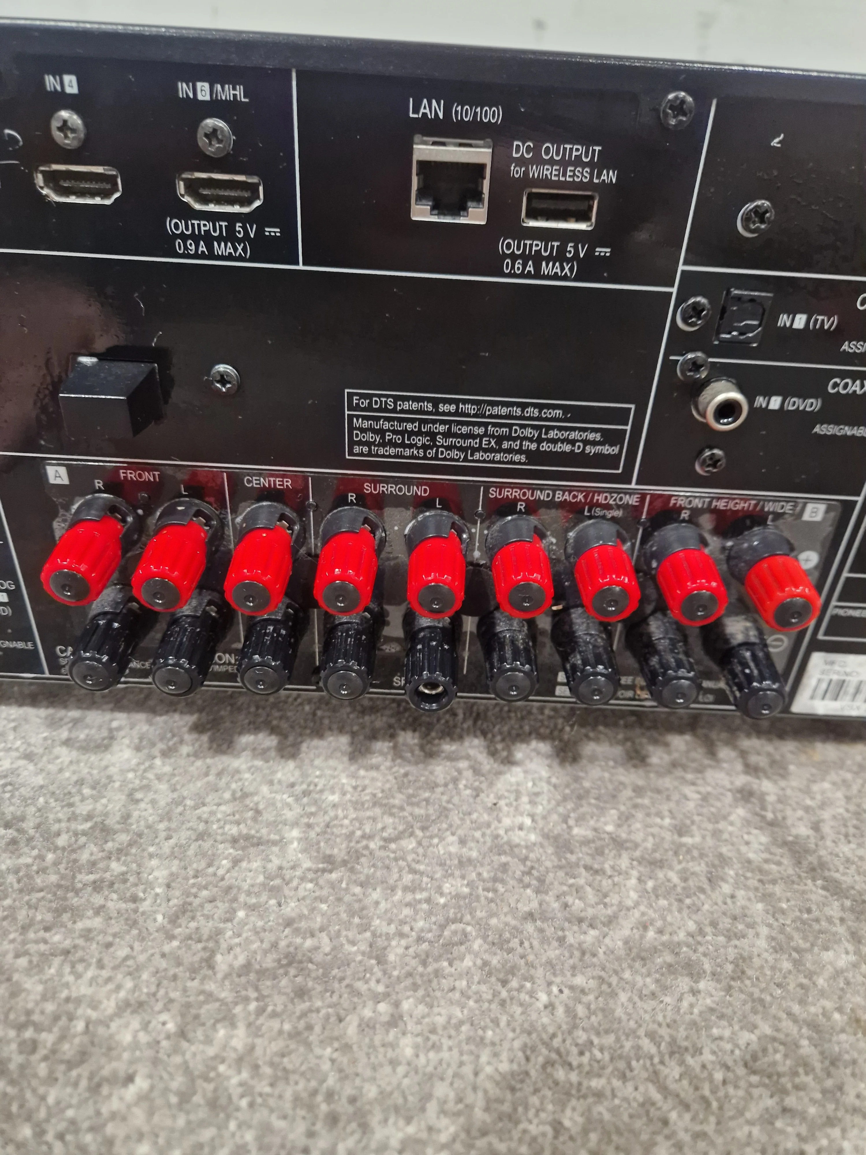 Pioneer VSX-924 - AV Receiver - Black - Good w/ Cables & Remote - Image 10