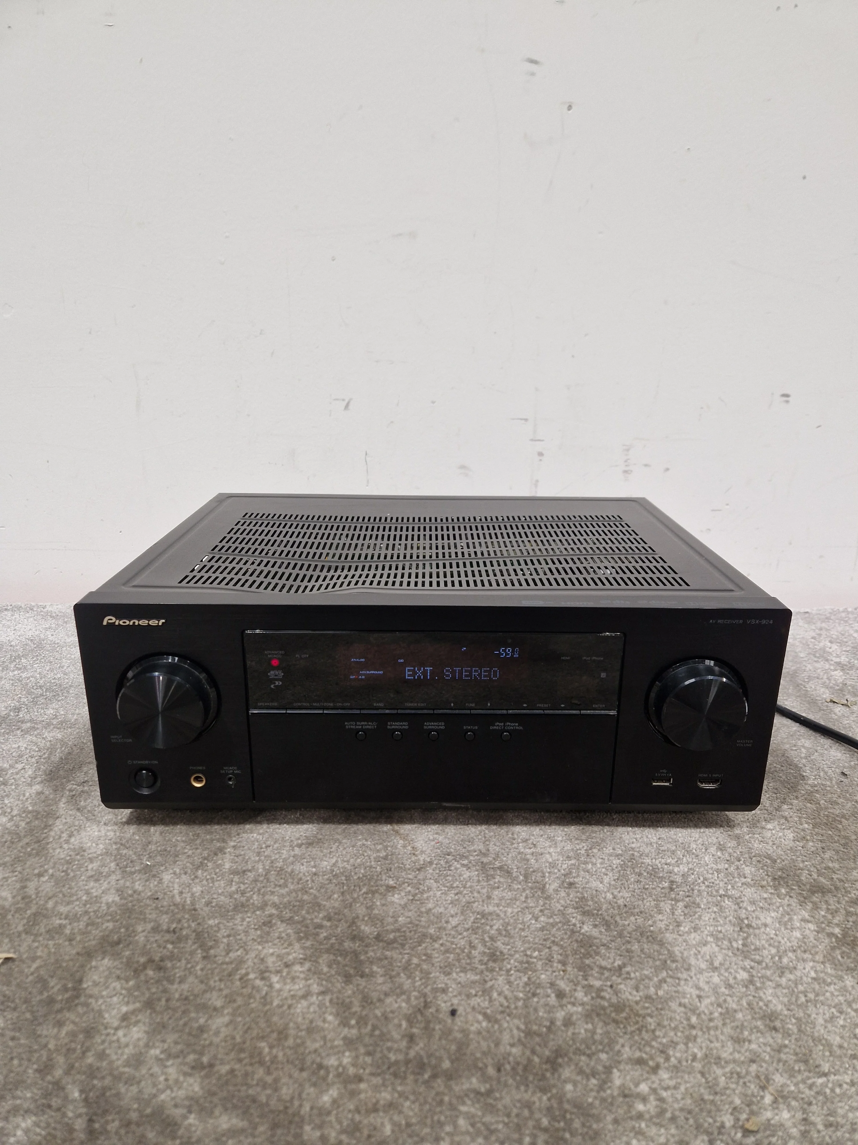 Pioneer VSX-924 - AV Receiver - Black - Good w/ Cables & Remote - Image 5