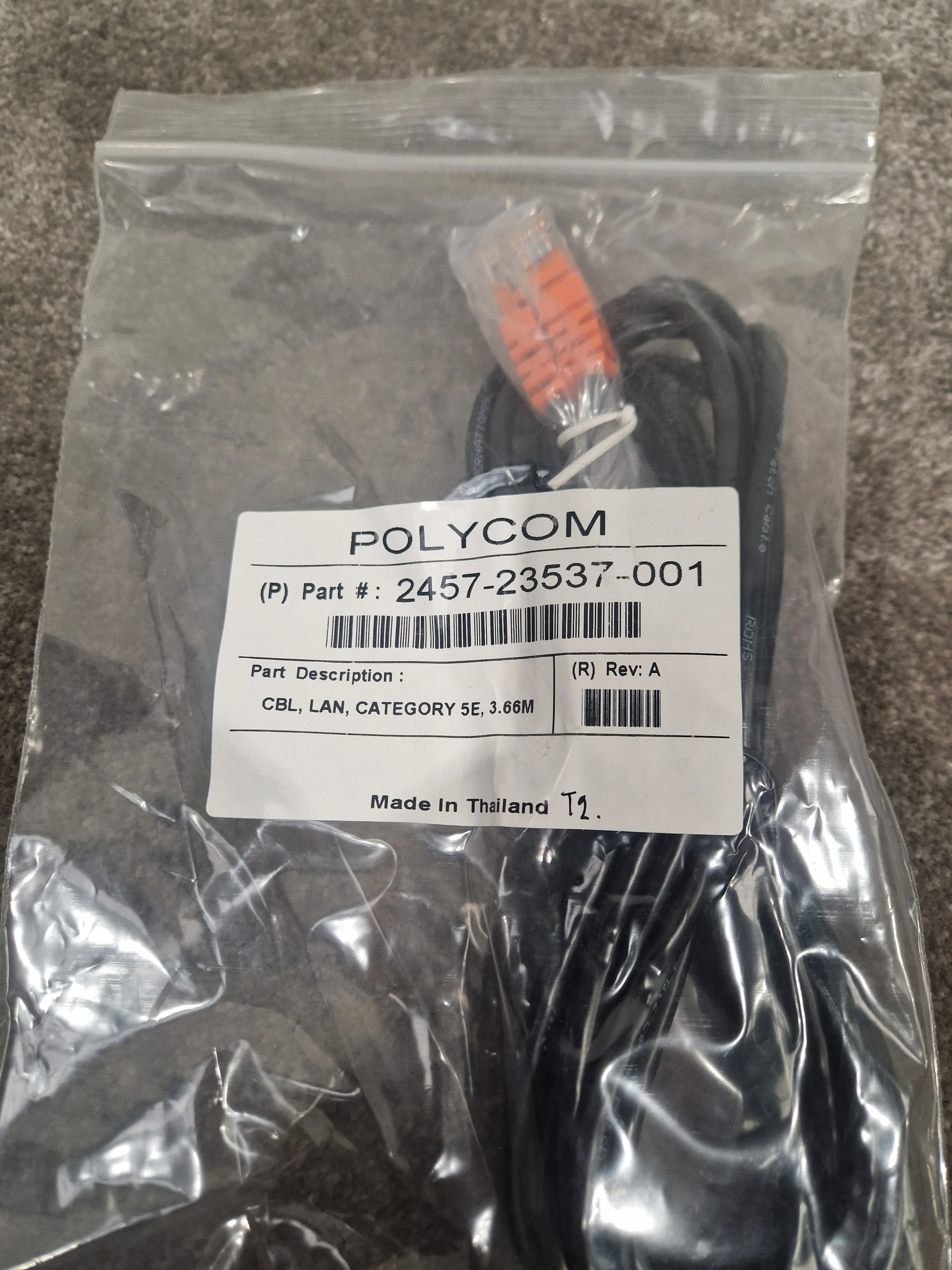 Polycom 3.66M Ethernet Cable - High-Speed Data Transfer - Excellent w/ Original Packing - Image 5