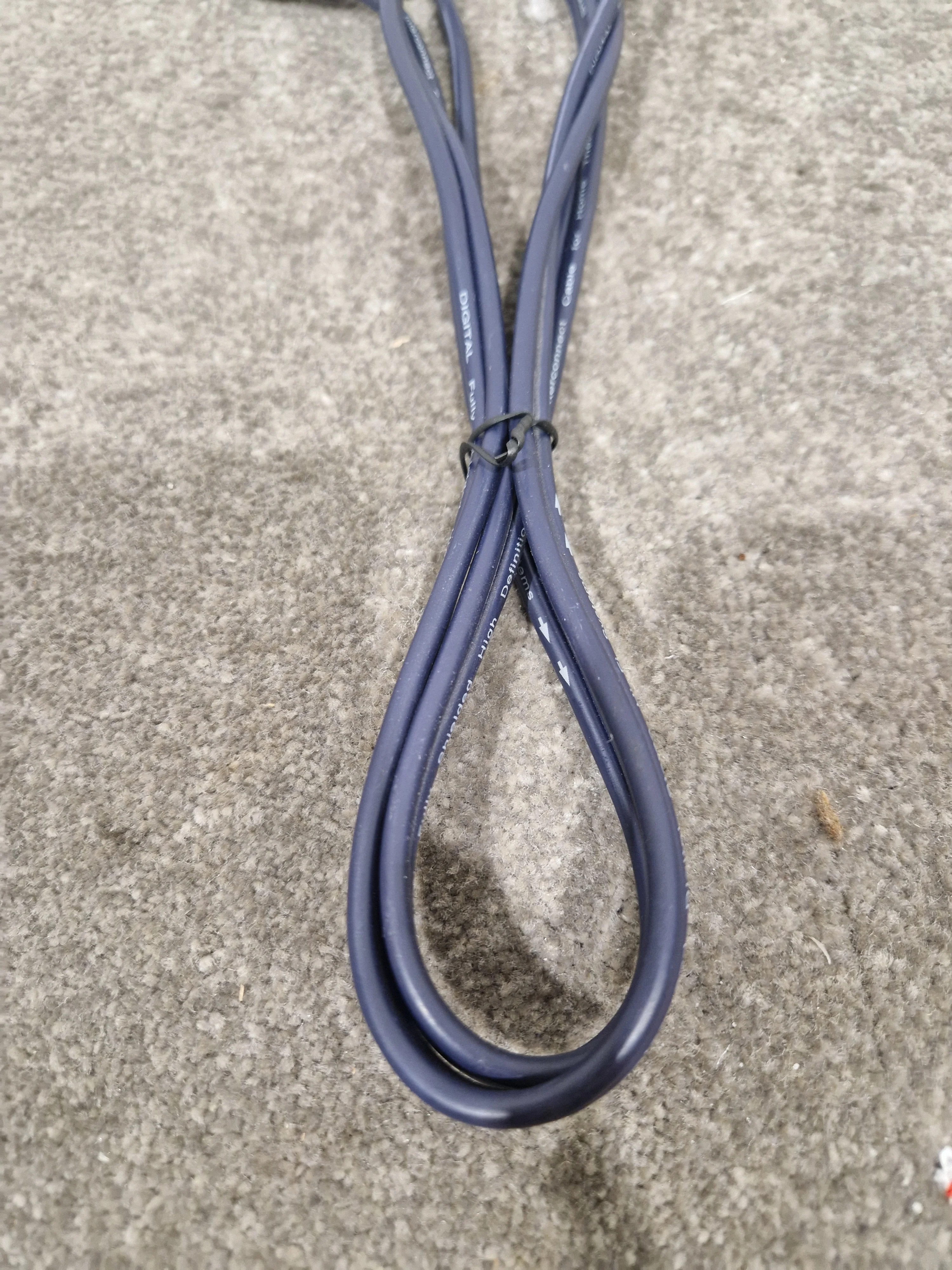 High Quality Dark Blue RCA Cable 2FT - Premium Audio Signal - Excellent - Image 7