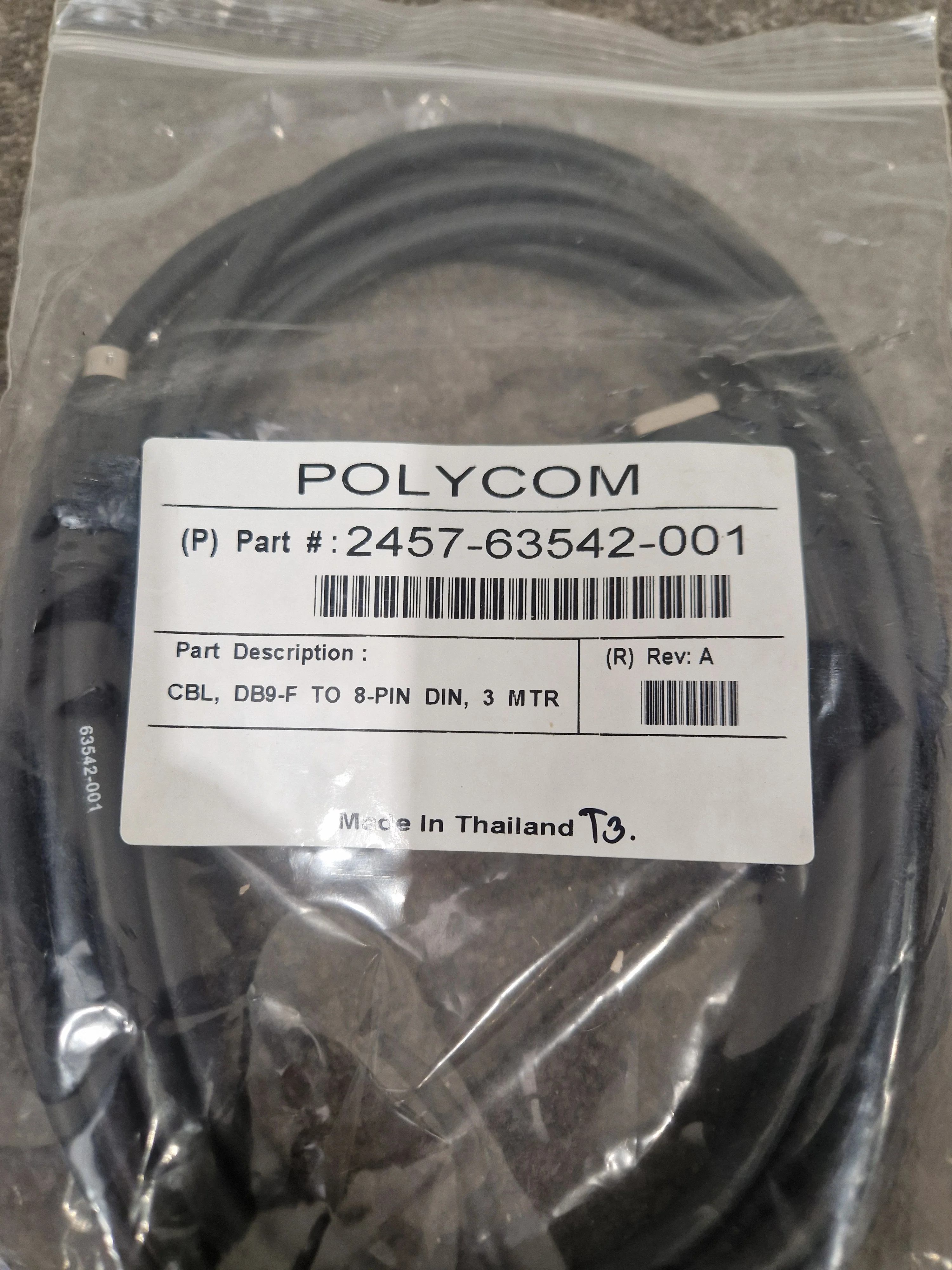 Polycom DB9-F TO 8-PIN DIN-3 MTR - Communication Cable - Excellent - Image 7