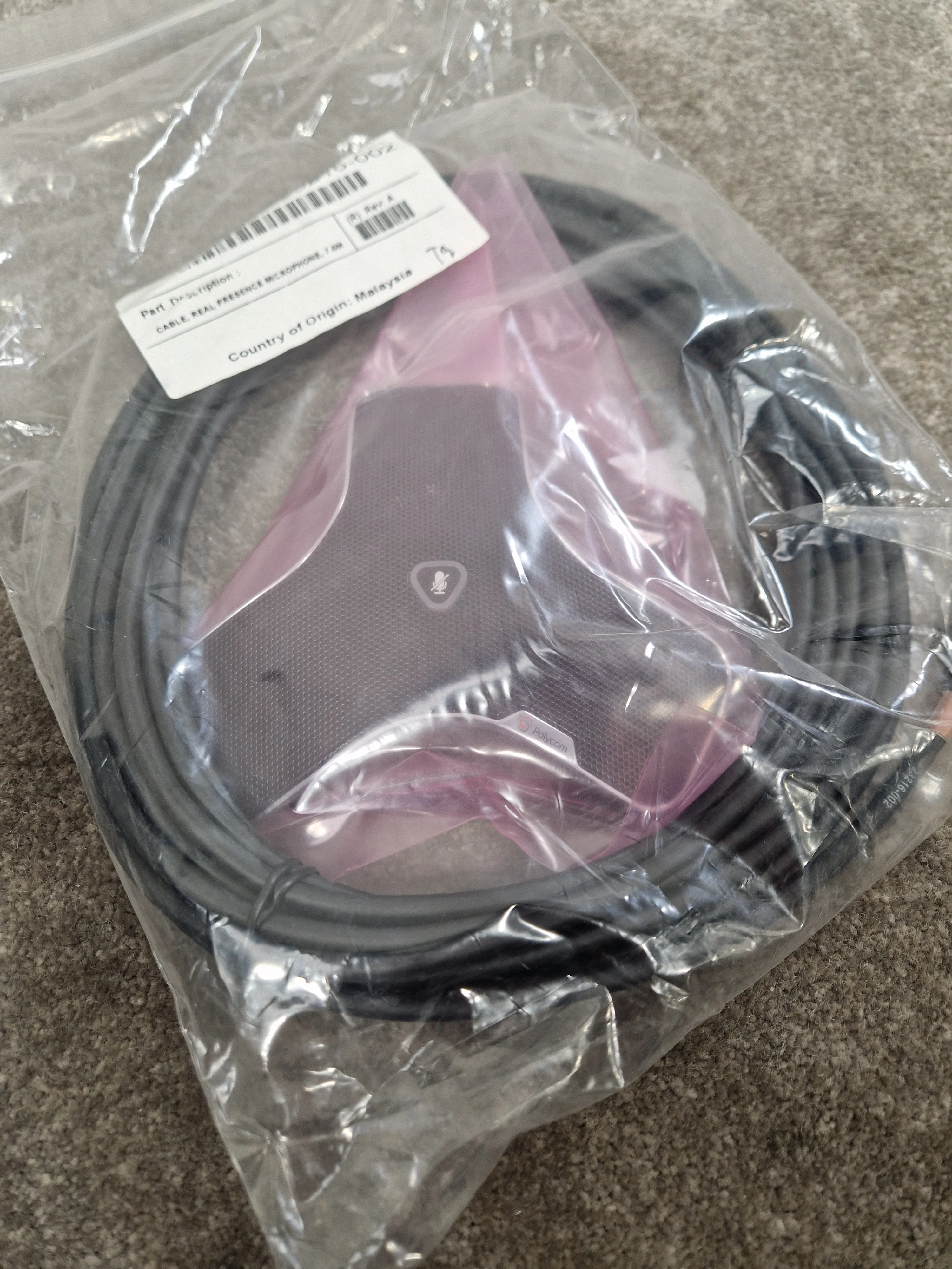 Polycom Realpresence HDX Microphone - High-Definition Audio - Excellent w/ Power Supply - Image 2
