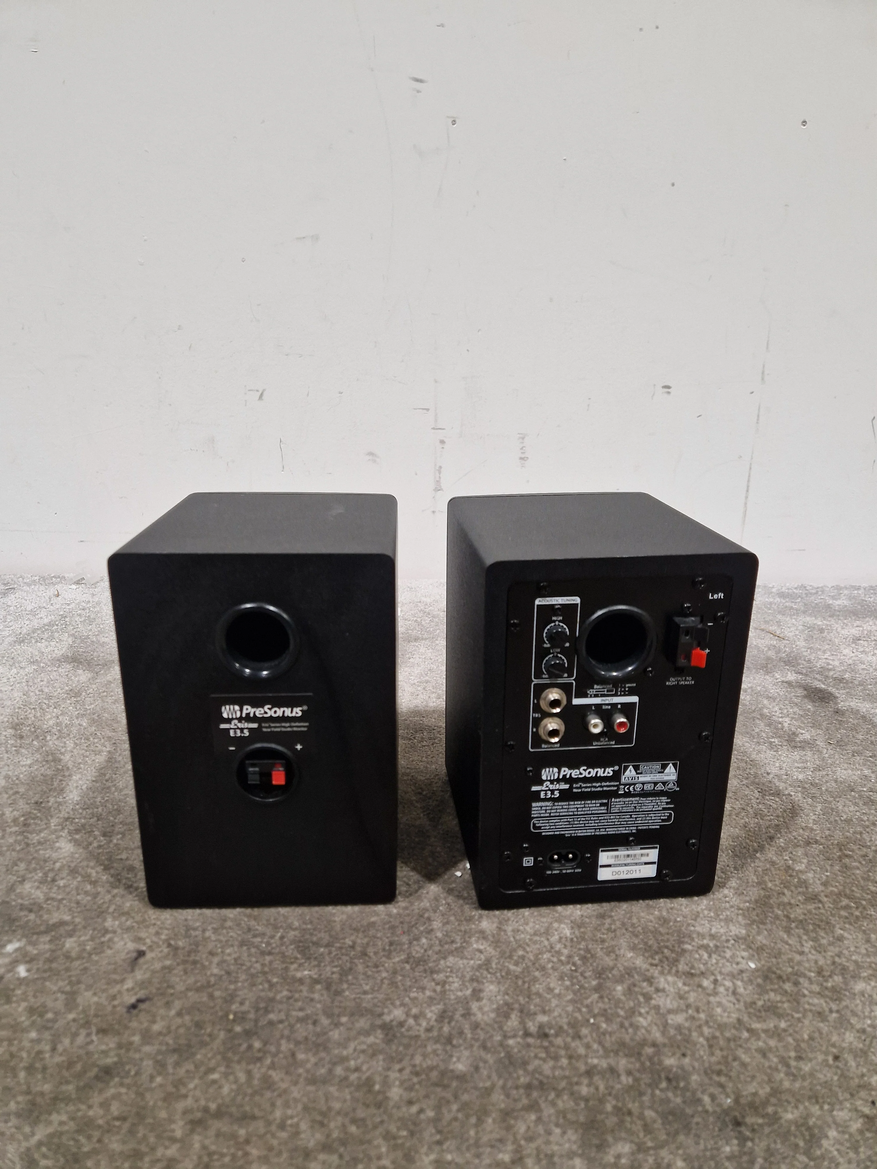 Presonus ERIS E3.5 Black Studio Monitors - 3.5" Woofer - Excellent w/ Original Box & Power Cable - Image 10