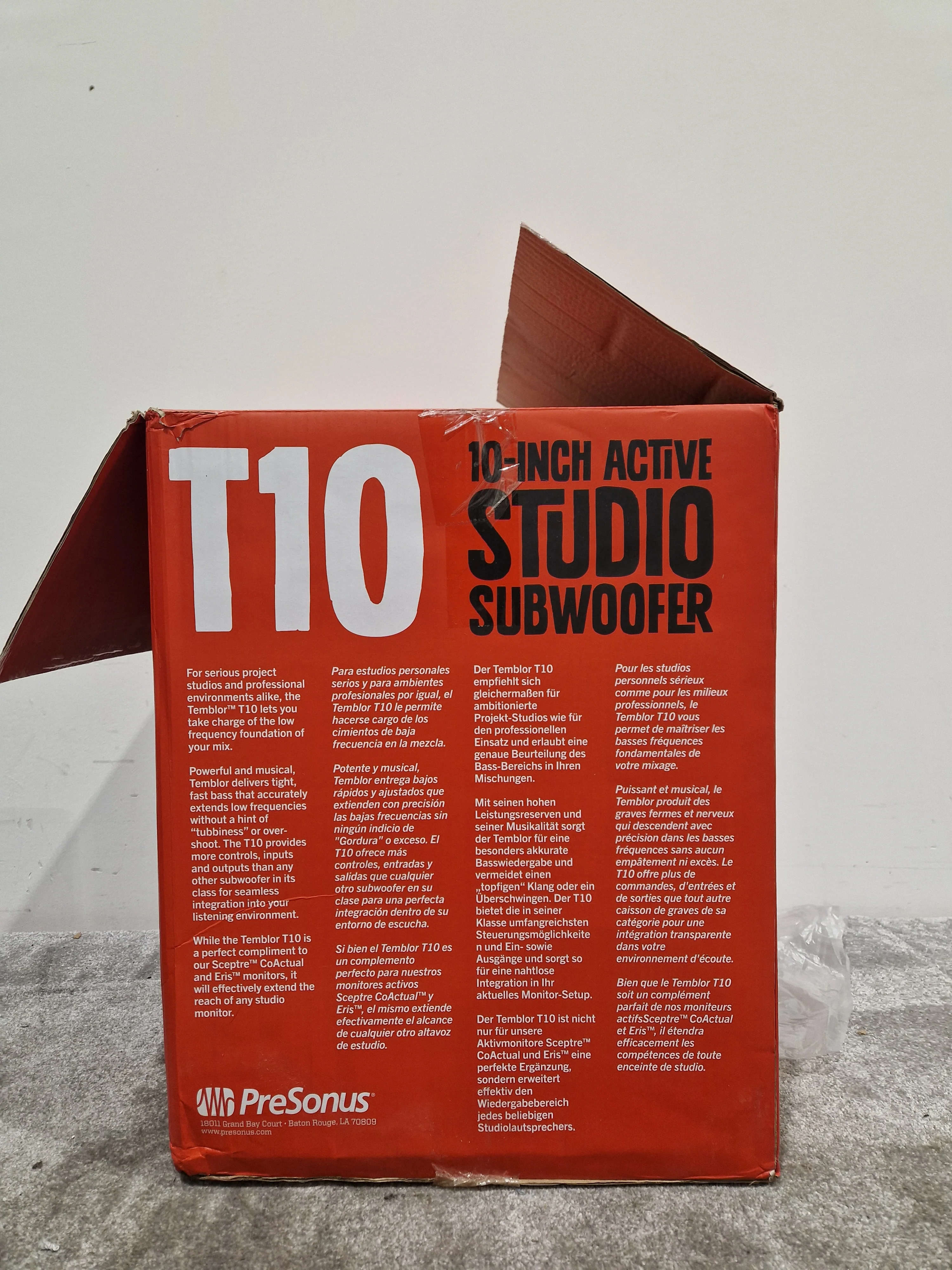 PreSonus Temblor T10 - Active Studio Subwoofer - 10-inch - Good w/ Original Box & Cables - Image 19