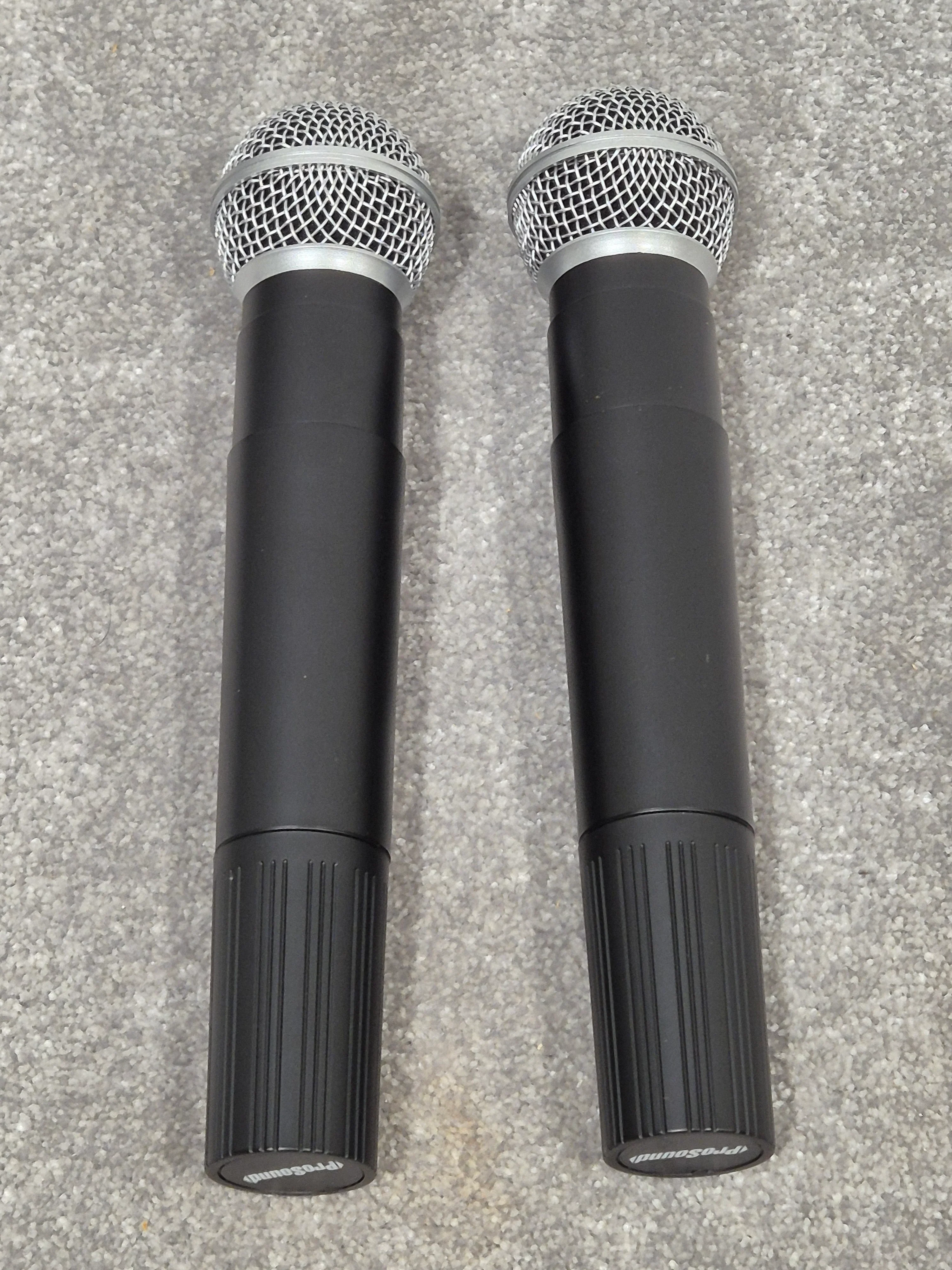 Prosound L59AW Twin Microphone Portable VHF Wireless + Black Case - Image 3