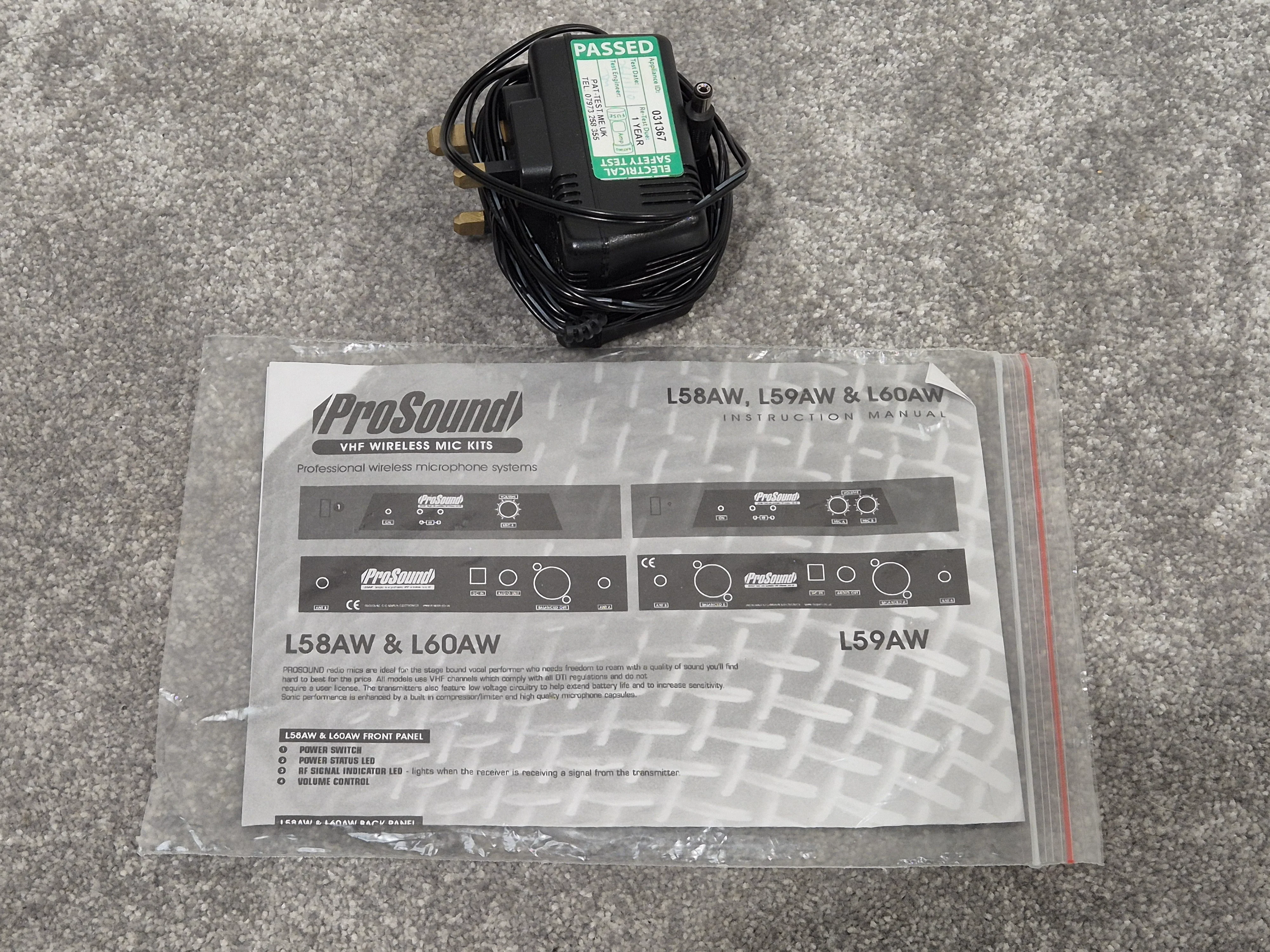 Prosound L59AW Twin Microphone Portable VHF Wireless + Black Case - Image 7