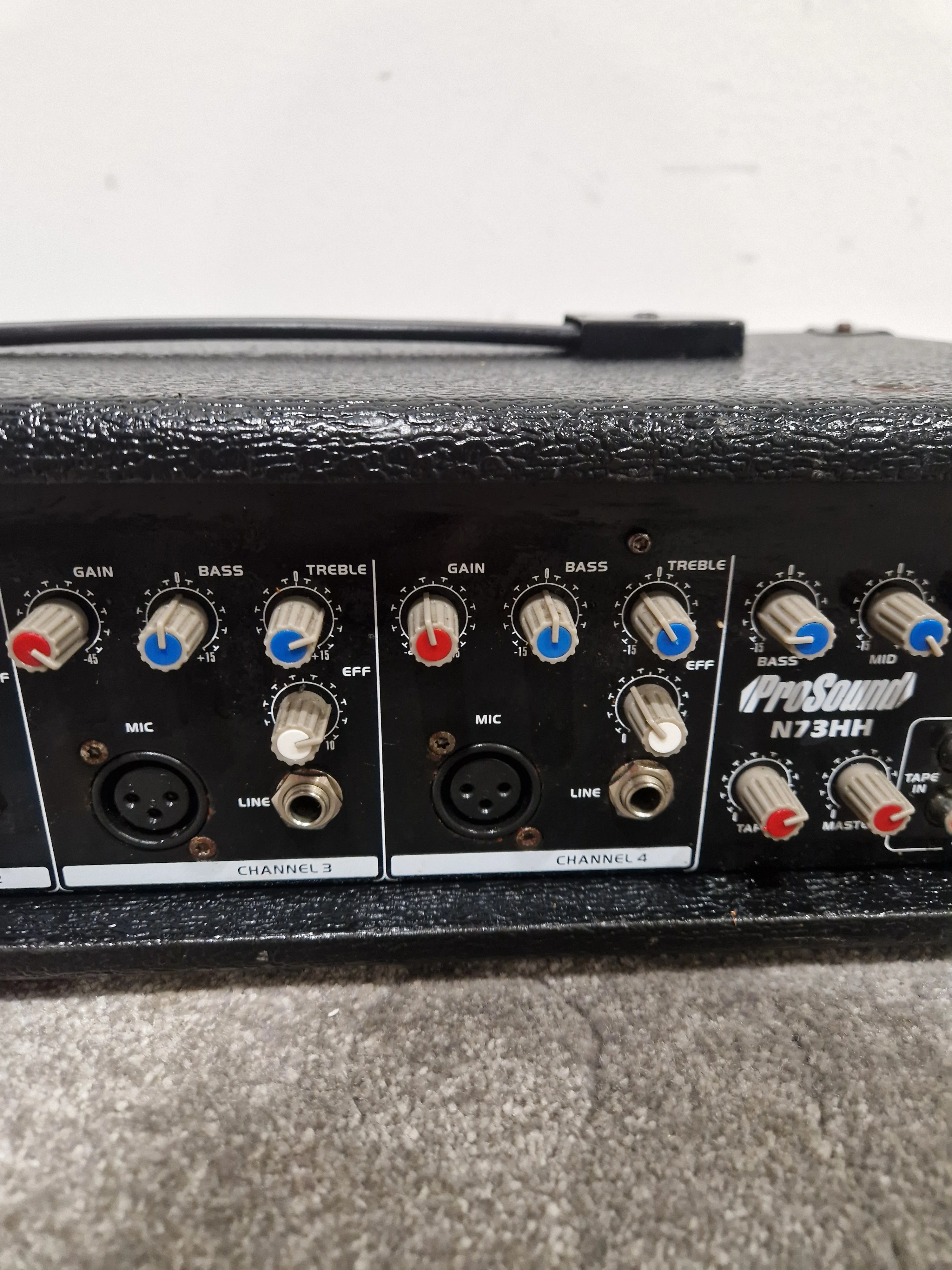 ProSound N73HH - Powered Mixer Head - 4 Channel - Black - Good w/ Power Cable - Image 3
