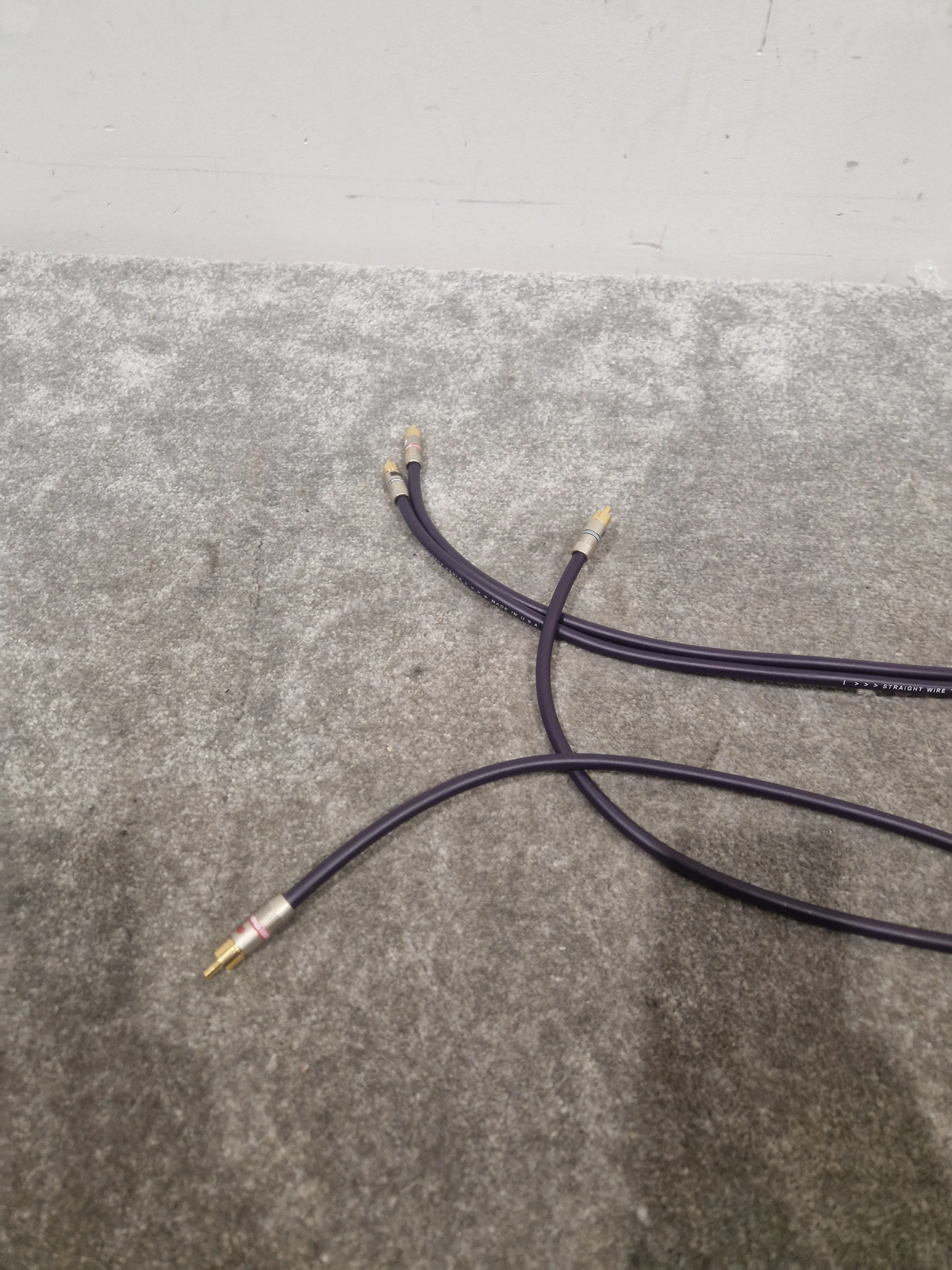 Purple RCA Phono Cable Straight Wire 2FT Pair Audio Cable - High-Quality - Excellent - Image 13