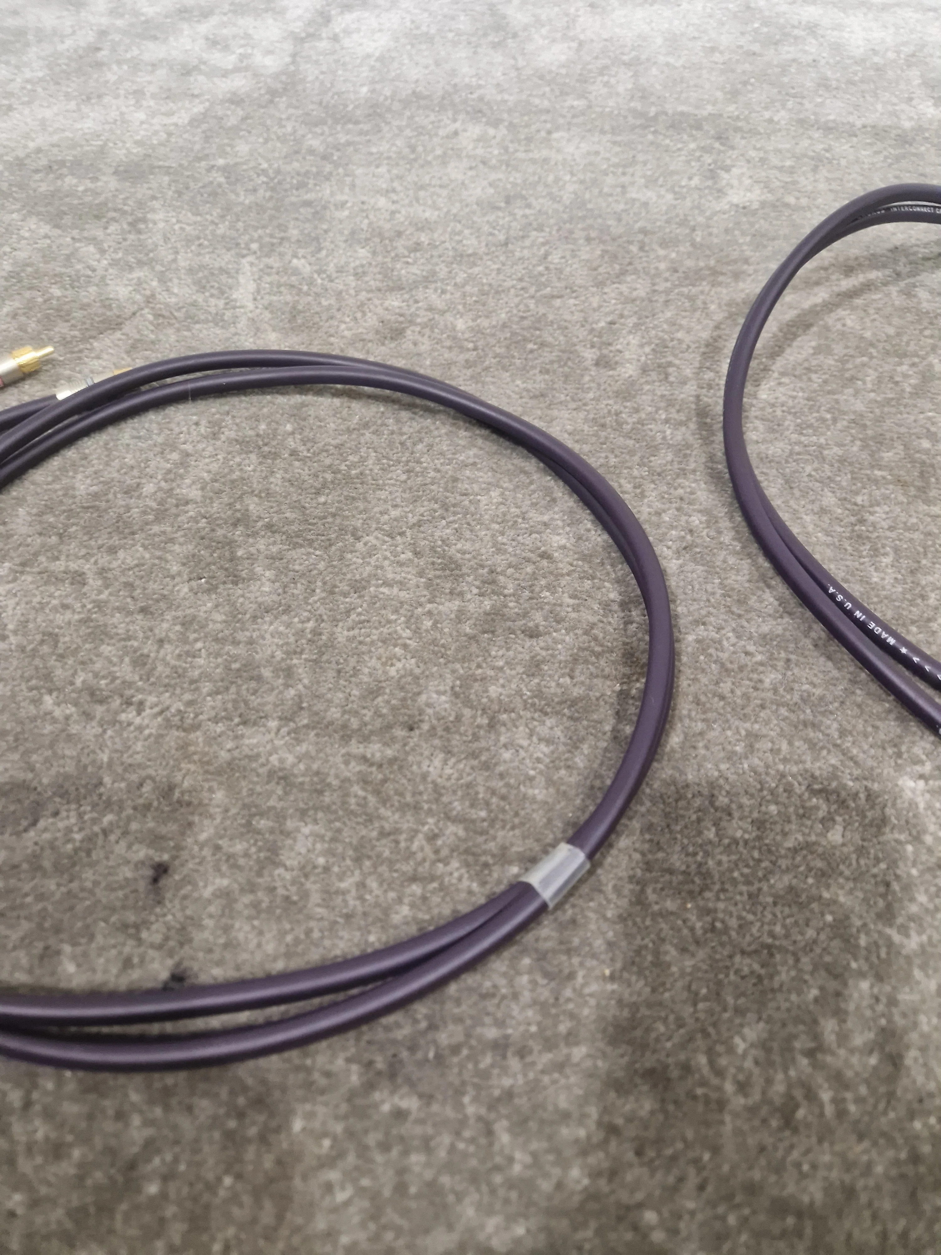 Purple RCA Phono Cable Straight Wire 2FT Pair Audio Cable - High-Quality - Excellent - Image 2