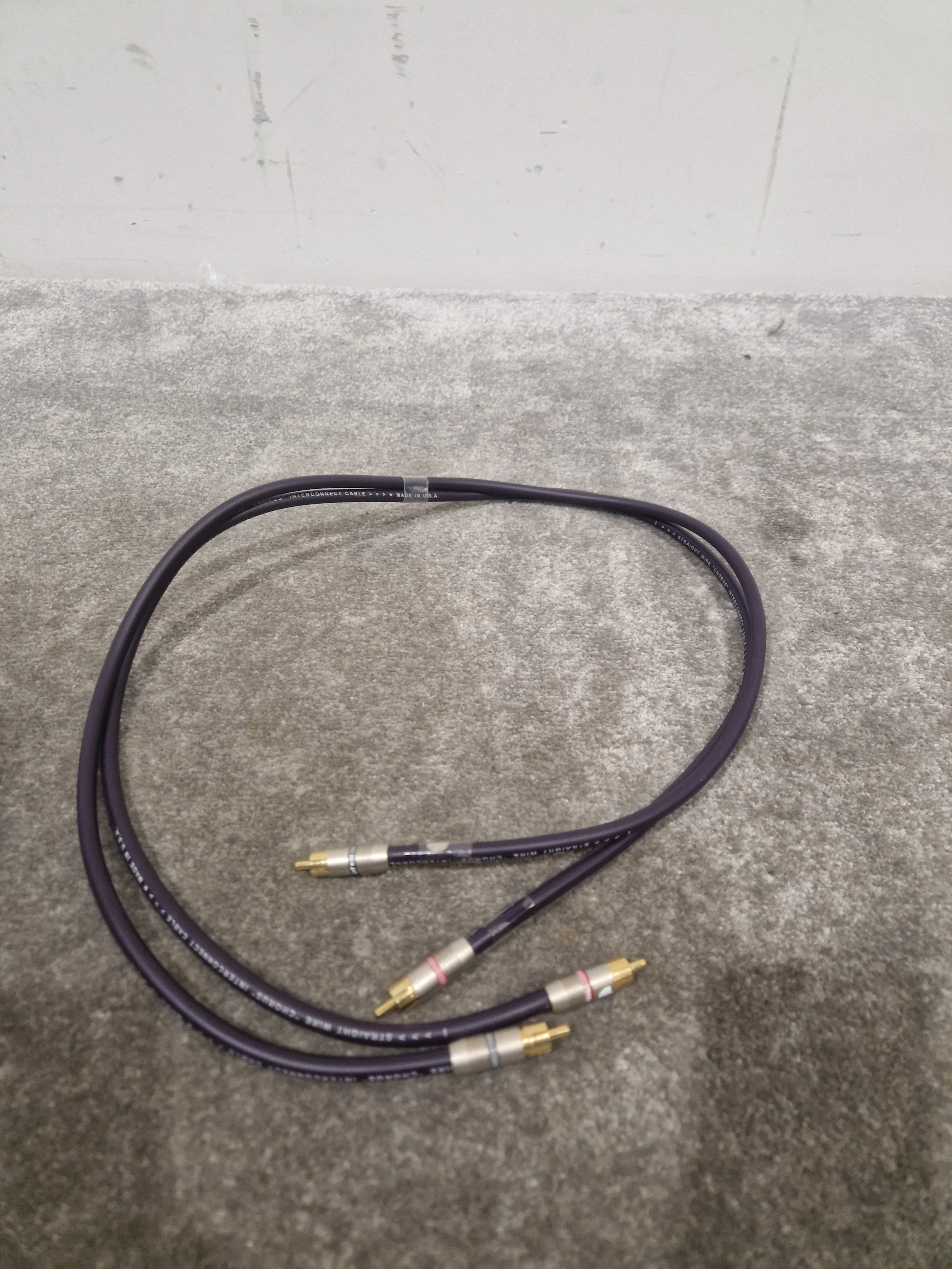Purple RCA Phono Cable Straight Wire 2FT Pair Audio Cable - High-Quality - Excellent - Image 4