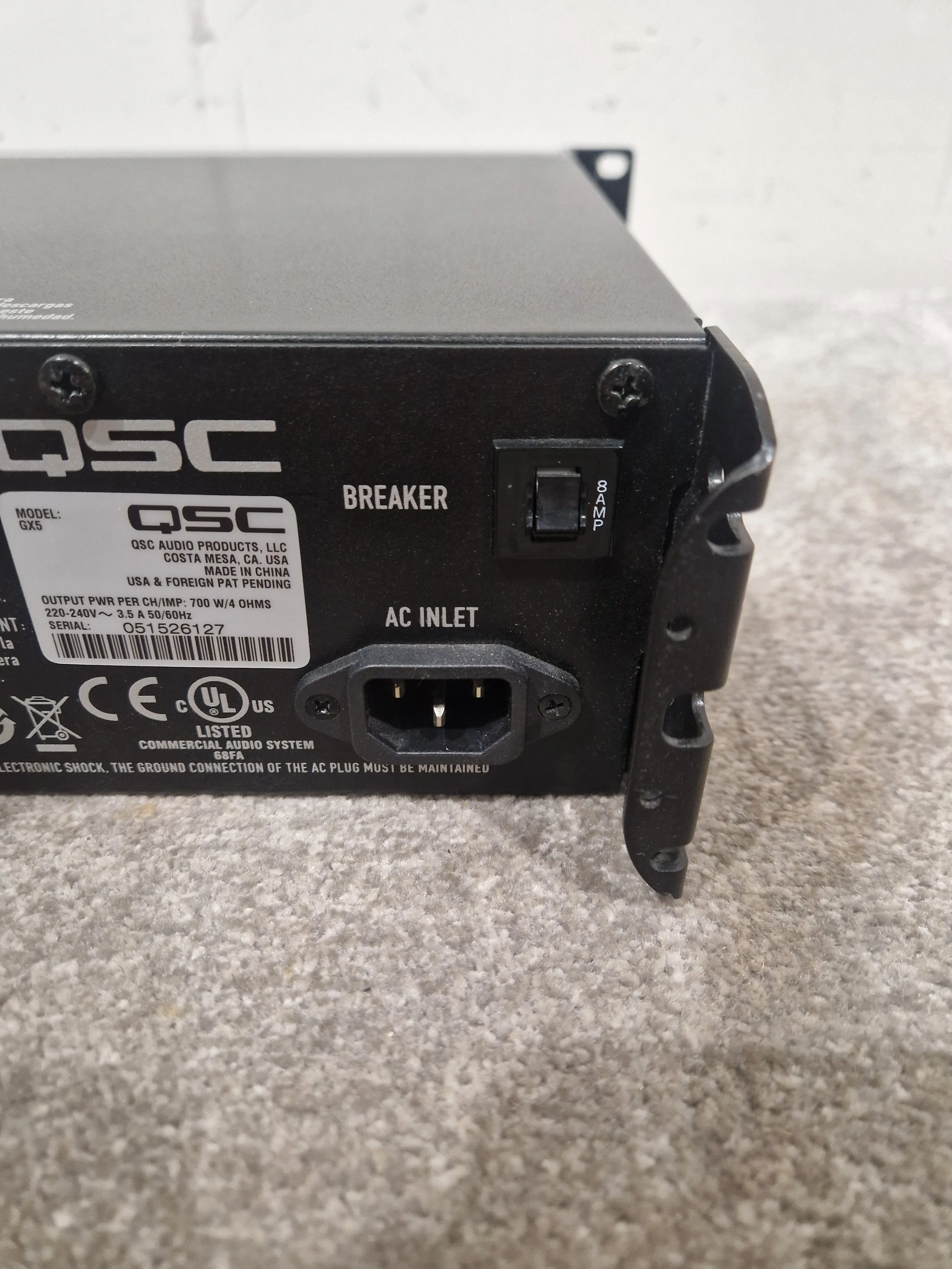 QSC GX5 - Power Amplifier - Excellent w/ Cables - Image 8