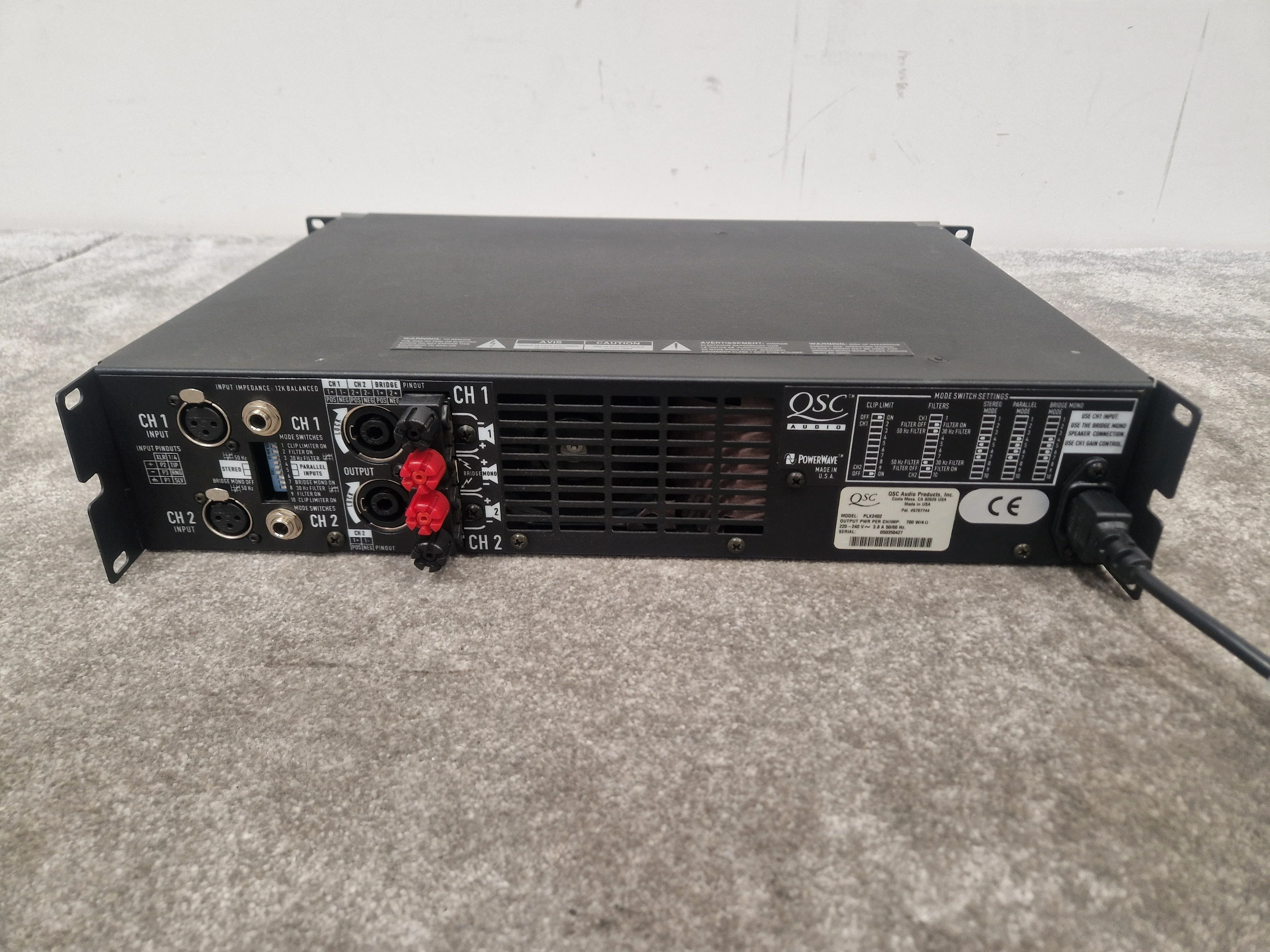 QSC Audio PLX2402 700w 2 channel amp - High Power, Reliable - Very Good - Image 10