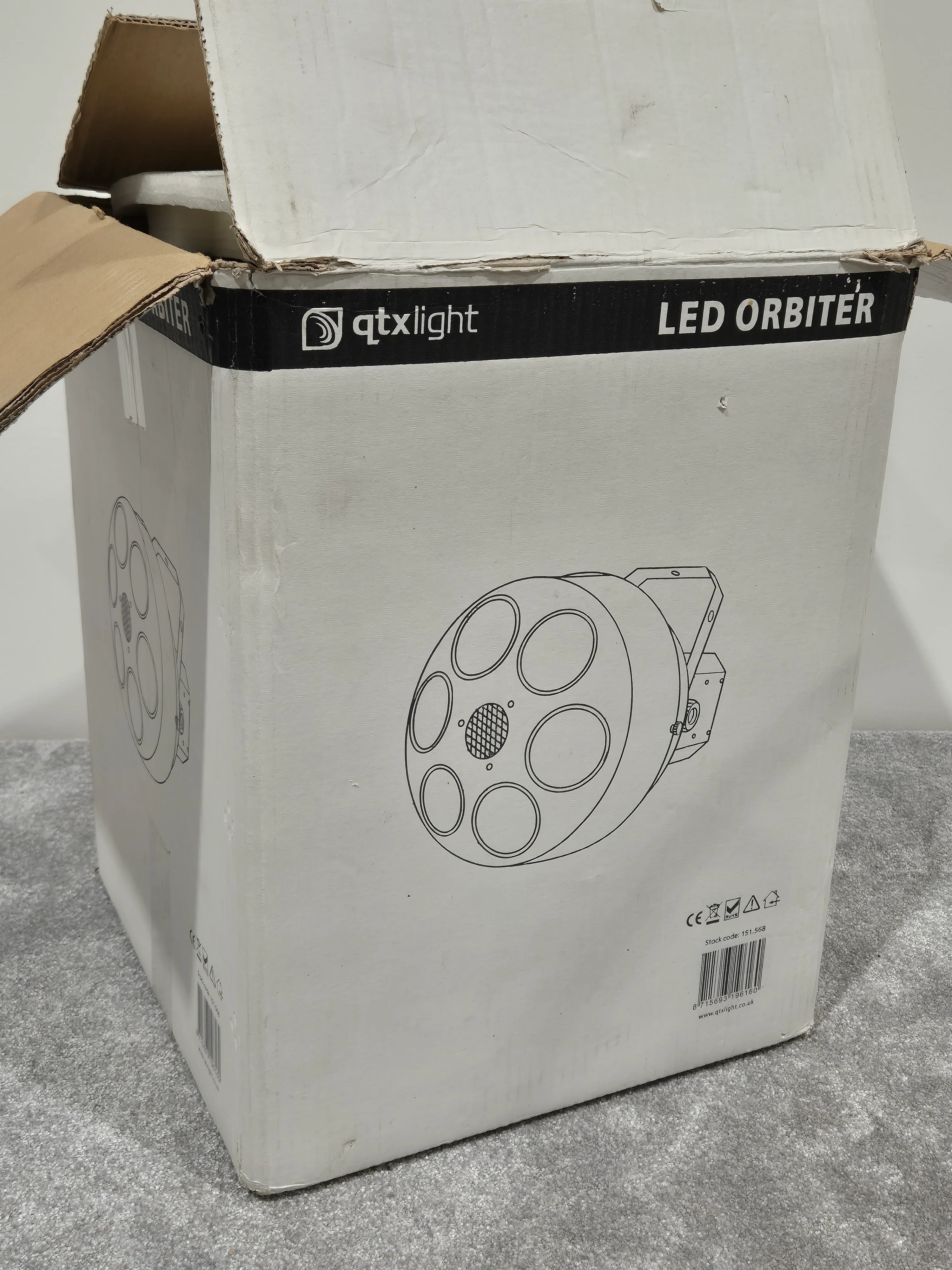 Qtx Light Led Orbiter Model 151.568 LED Lighting Effect - RGB Color Mixing, Sound Activation - Excellent w/ Original Box & Power Supply - Image 8