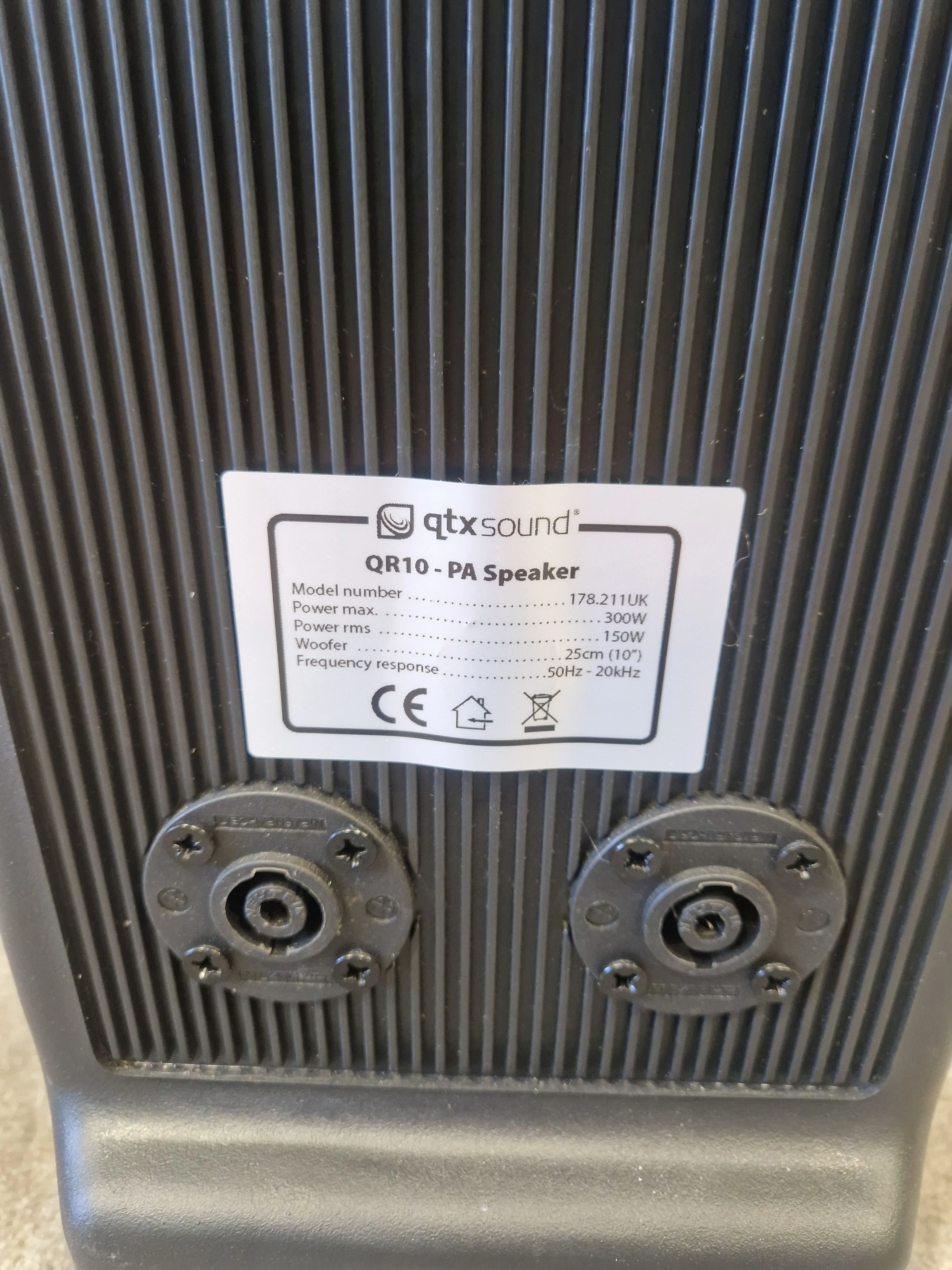 QTX QR10 – Portable 10" Passive PA Speaker – Very Good - Image 3