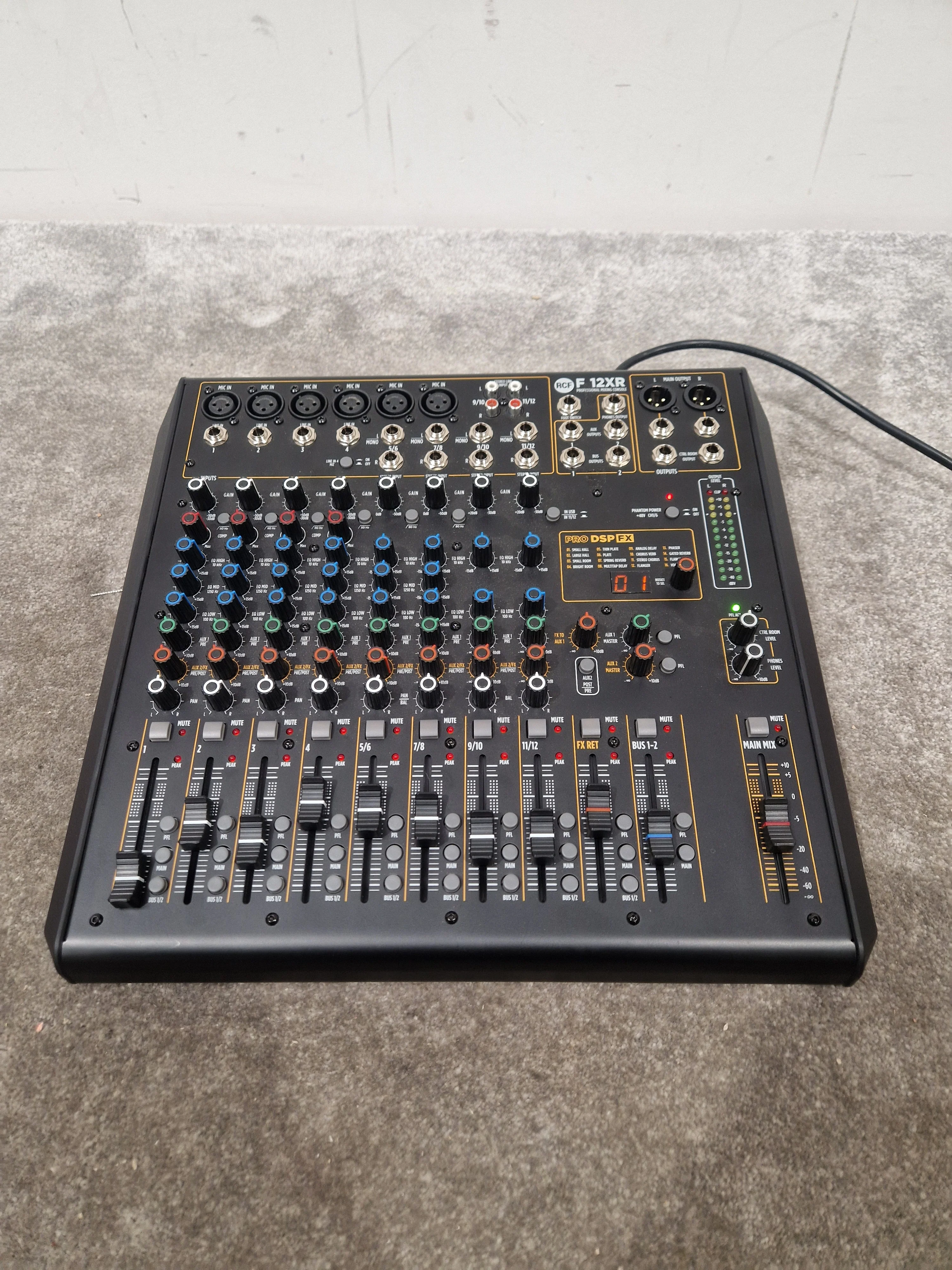 RCF F12XR Mixing Desk - 12-Channel Analog Mixer - Excellent
