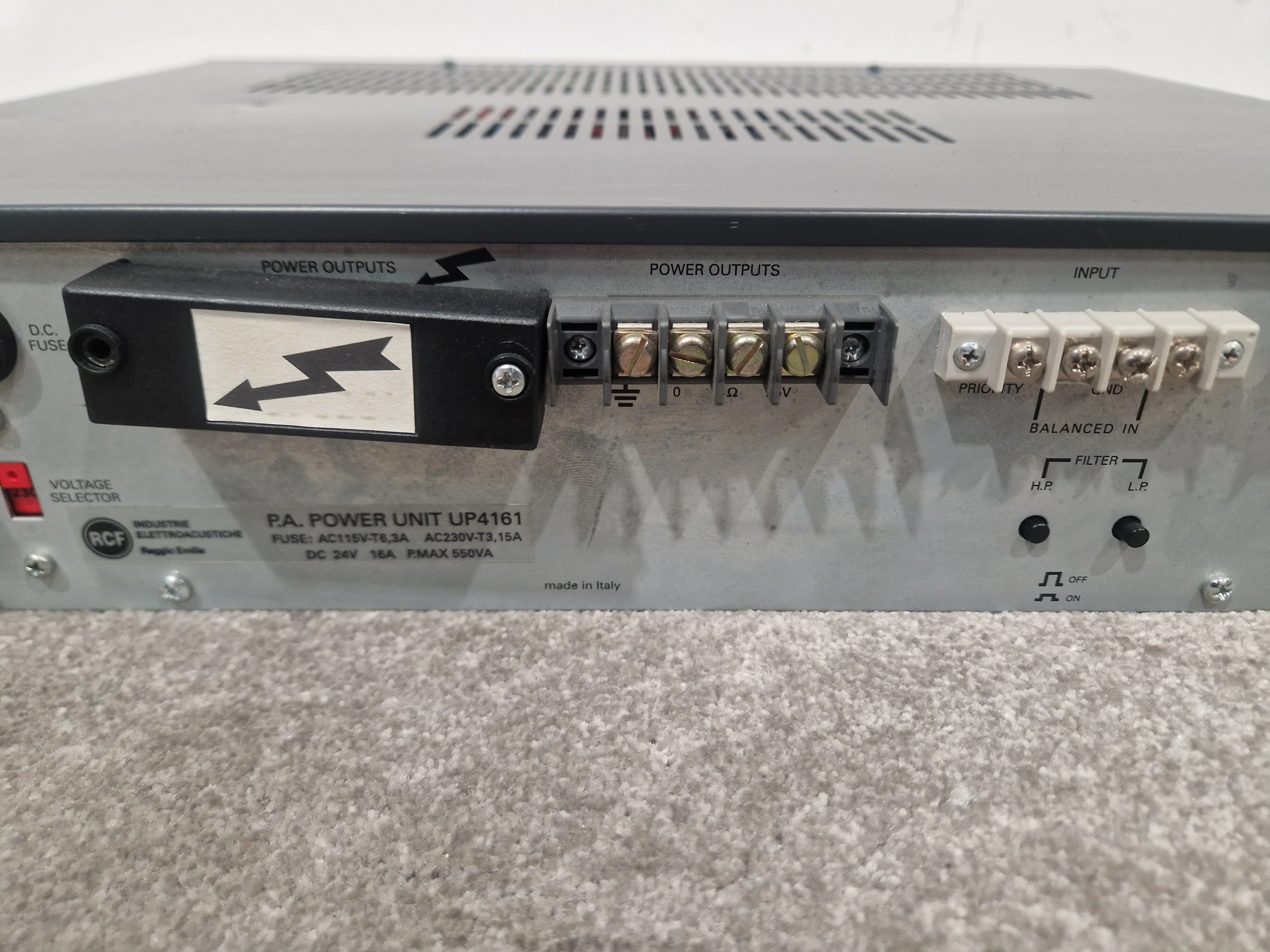 RCF PA Power Unit UP4161 160W Amplifier - Integrated Mixer - Very Good - Image 11