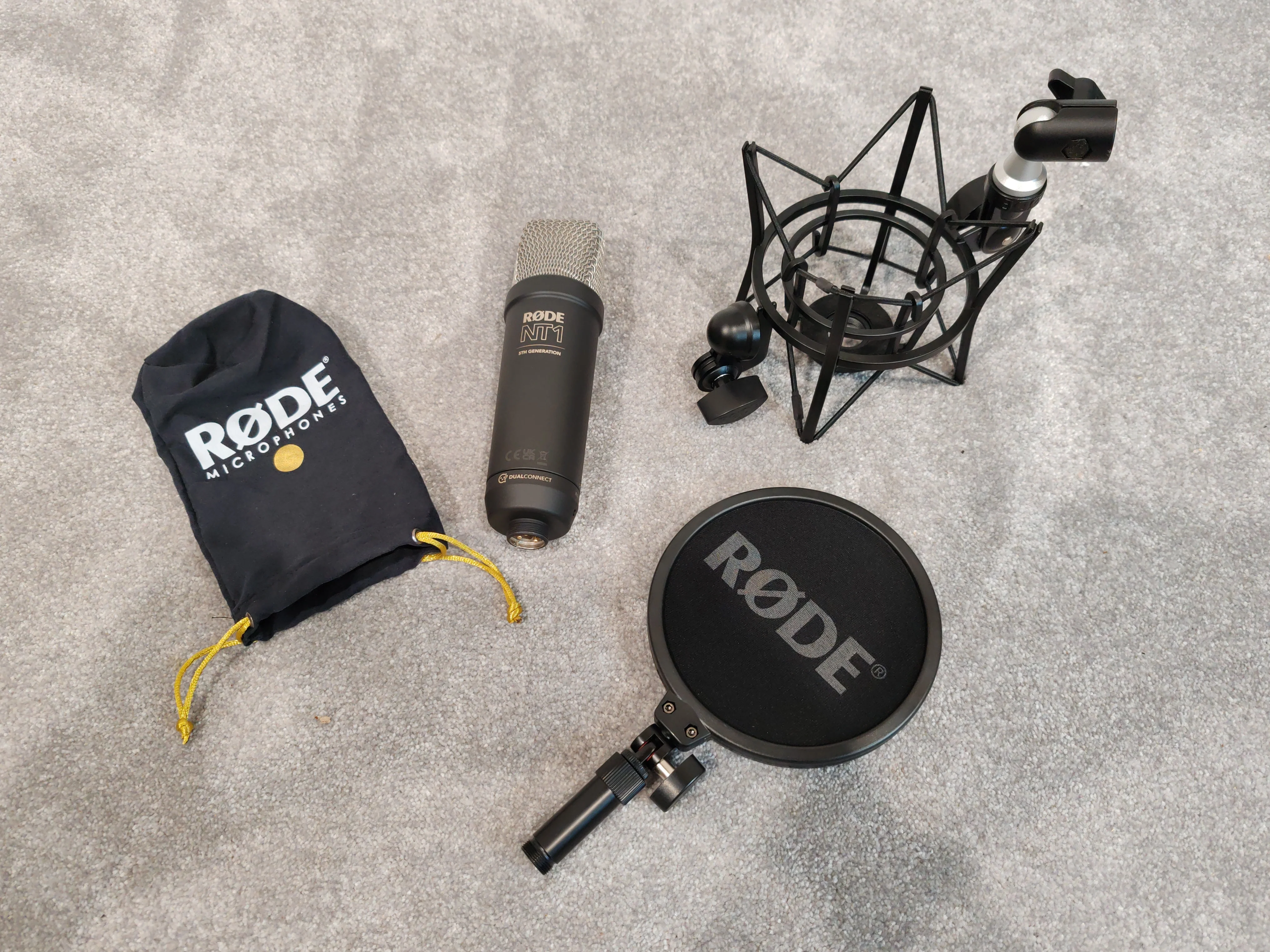Rode NT1 5th Generation Condenser Microphone w/ Shock Mount, Pop Filter, XLR Cable - Image 2