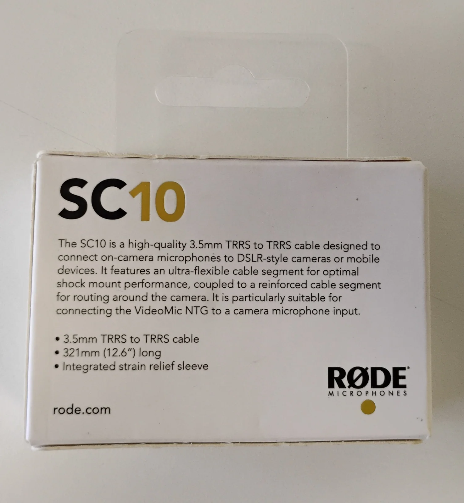 RODE SC10 TRRS To TRRS Cable 3.5mm - Image 3