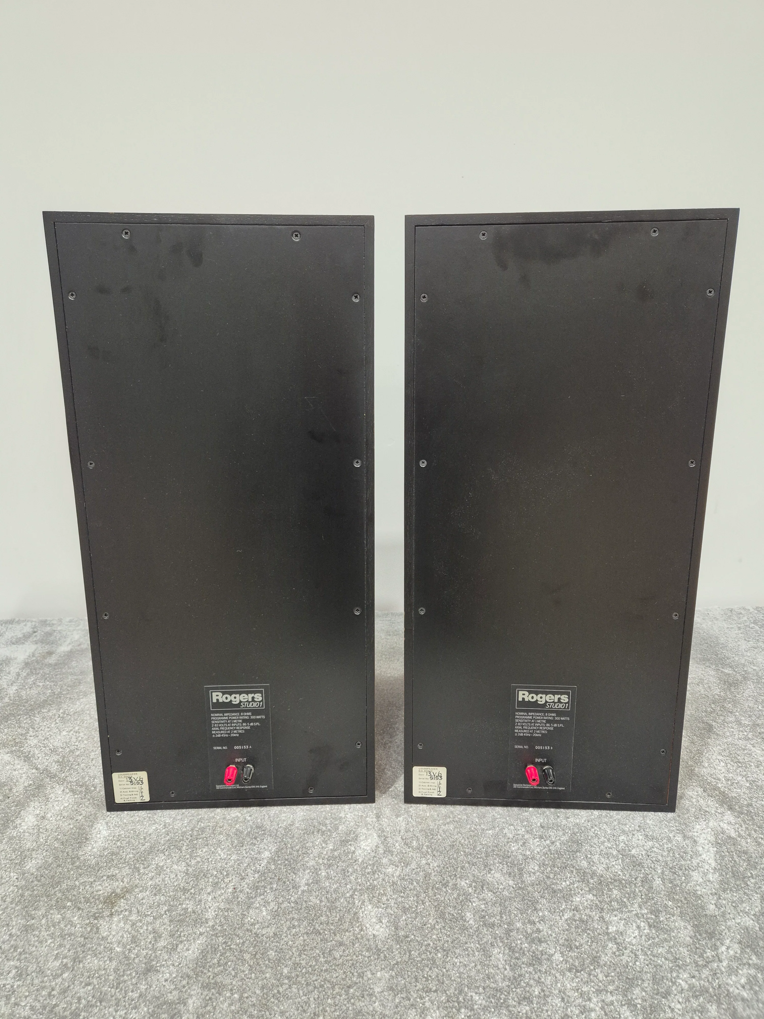 Rogers Studio 1 - Pair of 300-watts Passive Bookshelf Loudspeakers - Very Good - Image 4