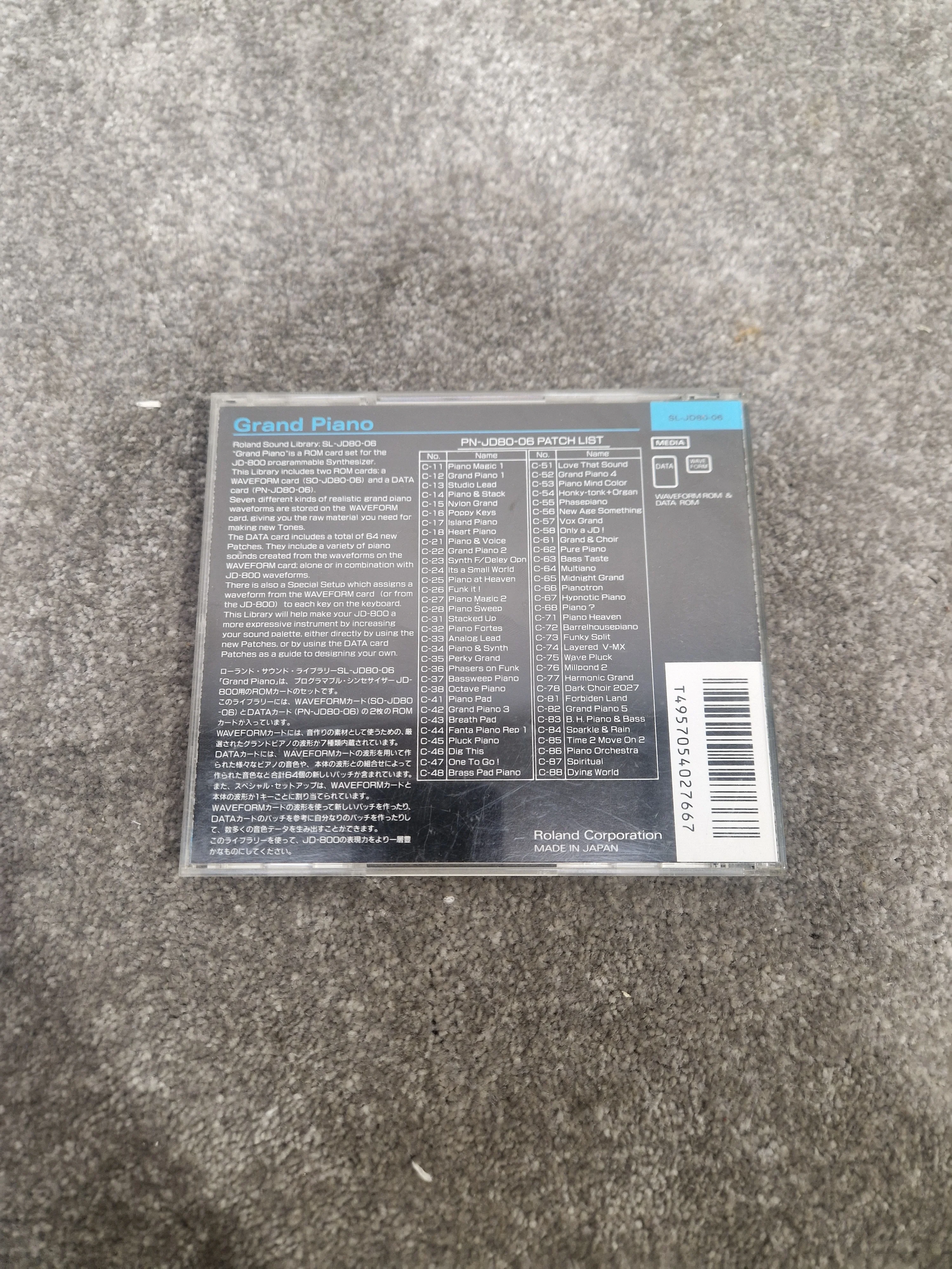 Roland Grand Piano ROM card SL-JD80-06 - High-Quality Sound, Easy Installation - Excellent w/ Original case - Image 4