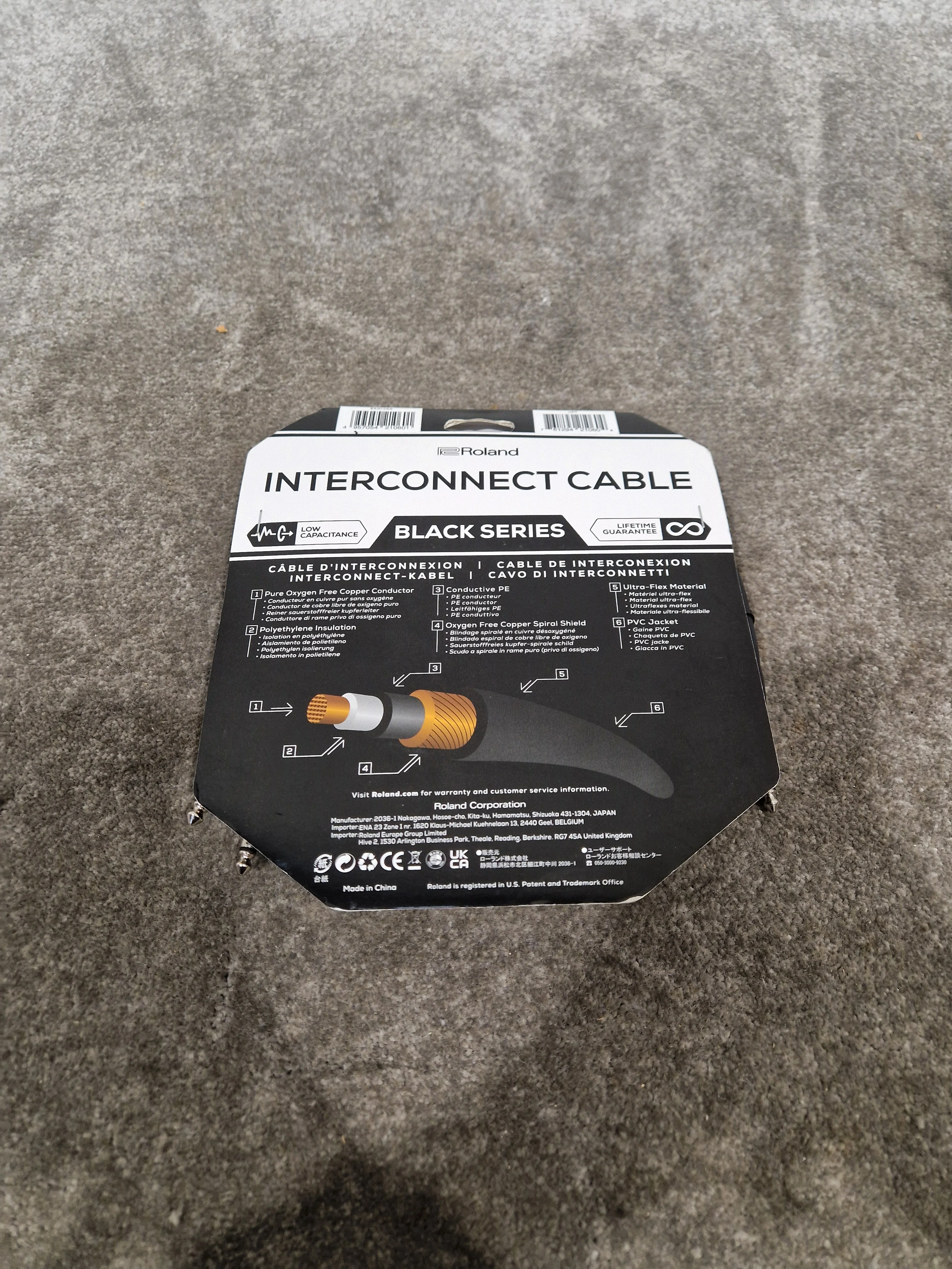 Roland Interconnect Cable 10FT Audio Cable - Durable Construction - Excellent - Image 3