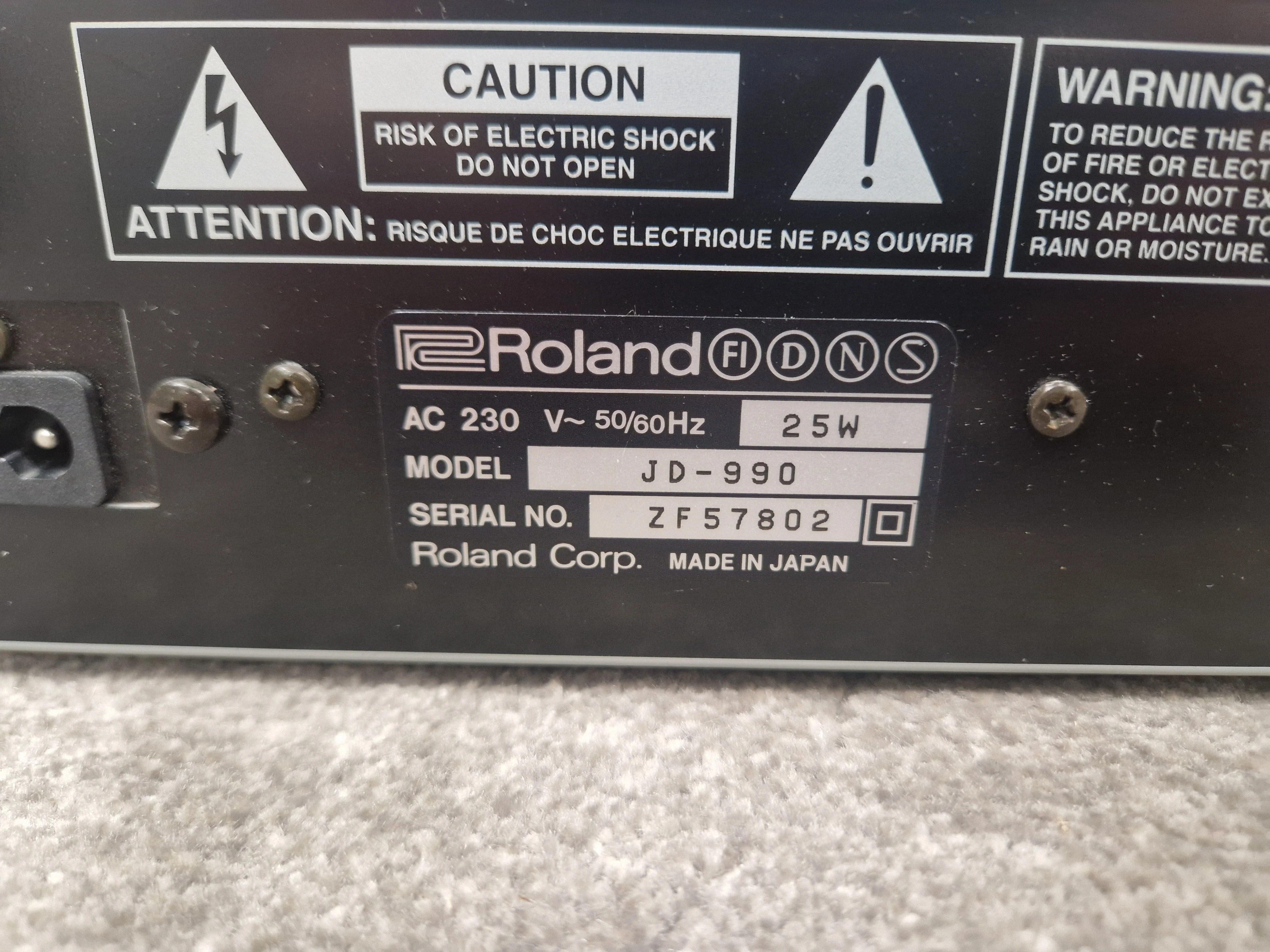 Roland JD-990 Super JD Synthesizer - 16-Voice Polyphony, Advanced Sound Engine - Excellent w/ Power Supply & Manuals - Image 9