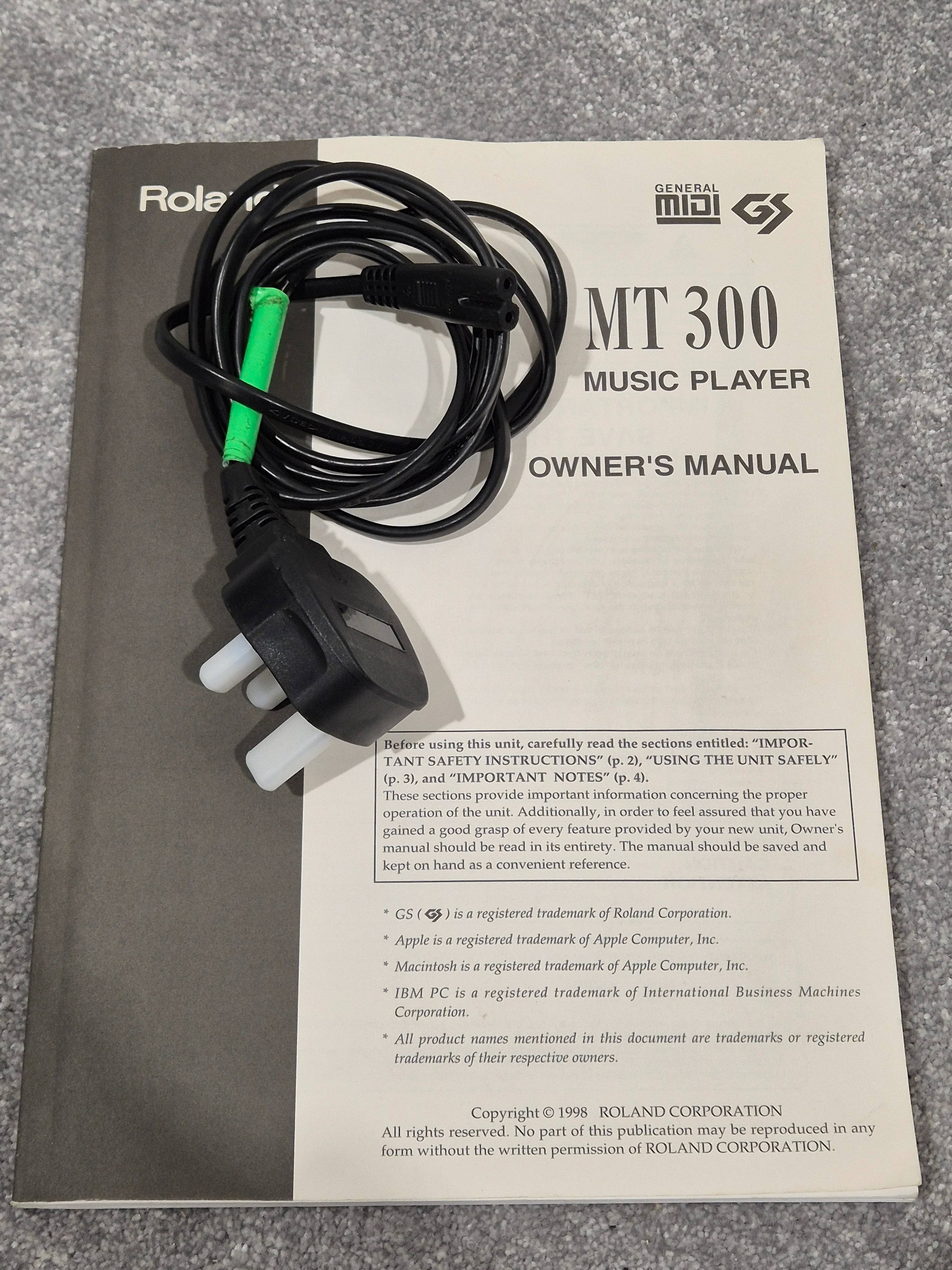Roland MT-300 - Commercial Music Player - Power Lead + Manual - Image 13