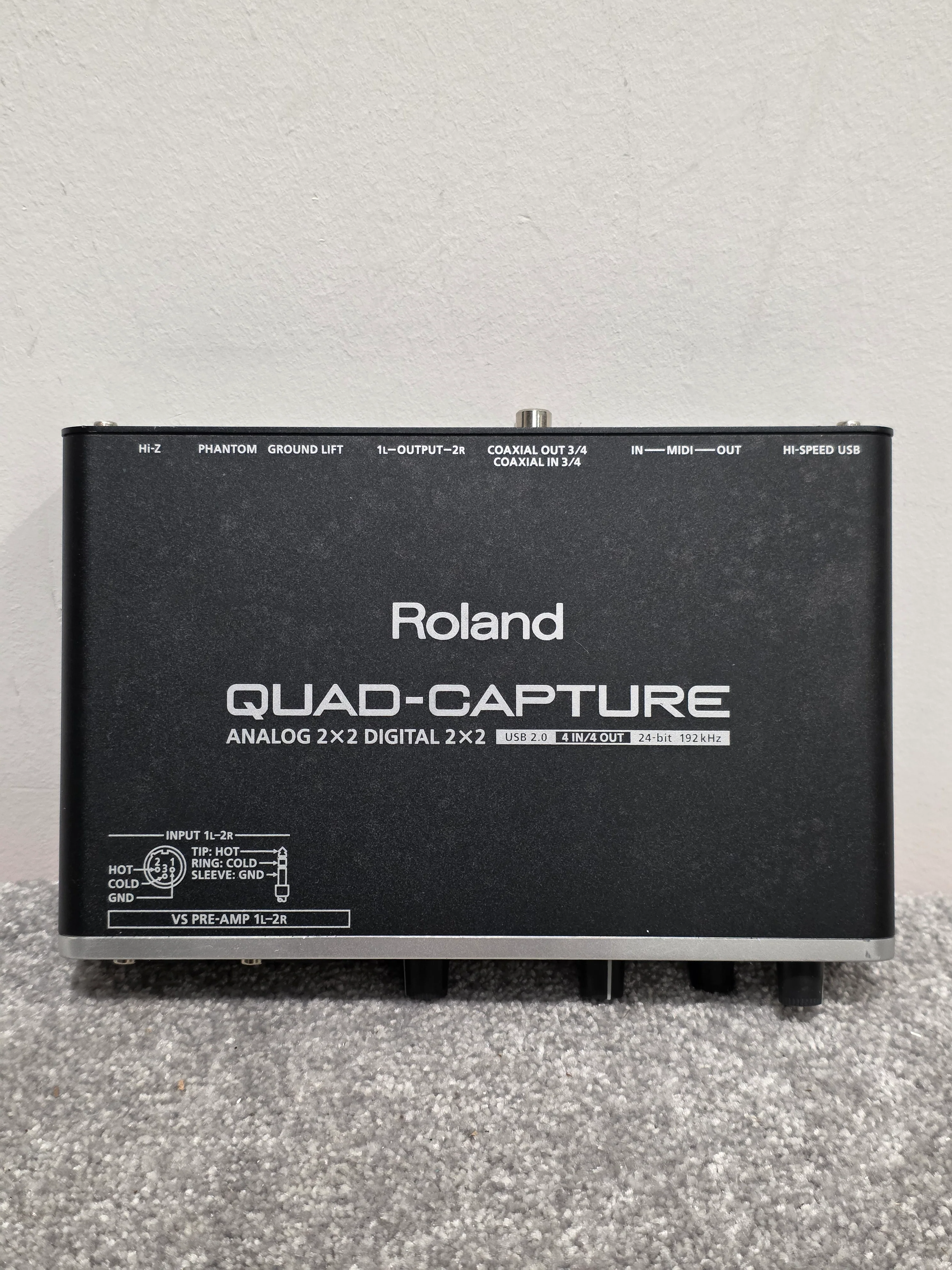 Roland Quad-Capture - USB Audio Interface - Black - Excellent w/ Cables - Image 5