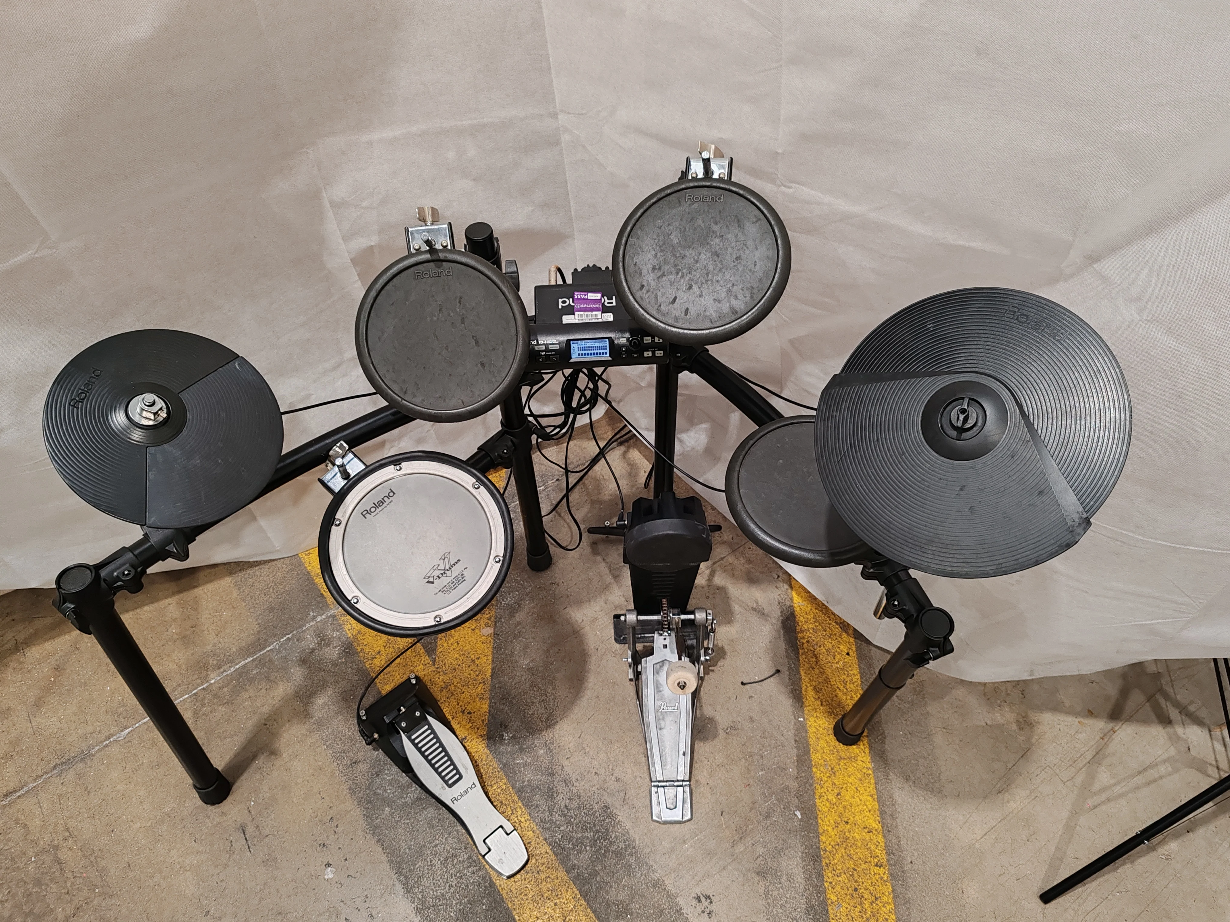 Roland TD-4 Electronic 5 Piece Drumkit - Dynamic Sound Module - Very Good w/ Power Supply - Image 2