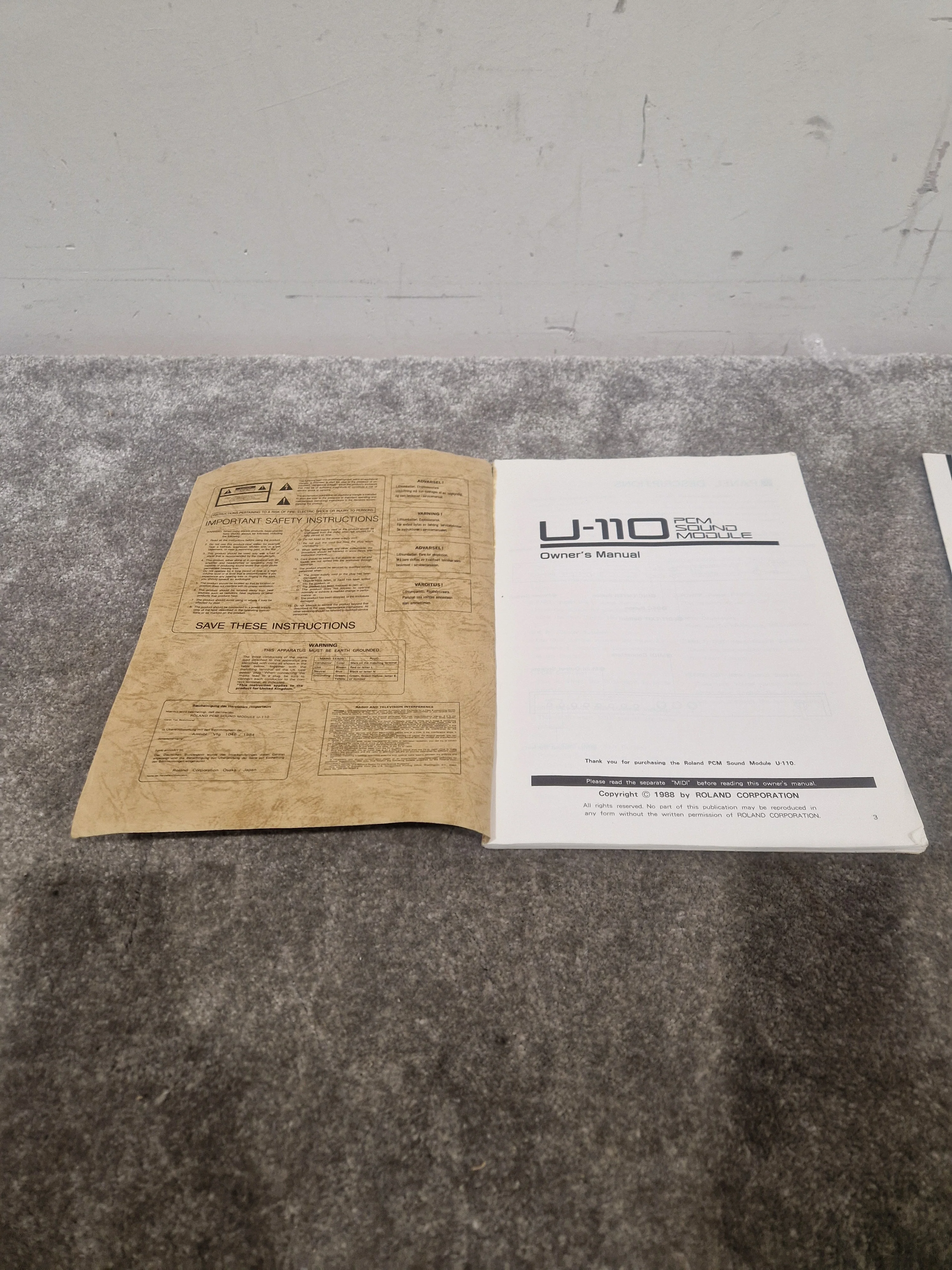 Roland U-110 MIDI PCM Sound Module - Rackmount Module - Very Good w/ Power Supply - Image 15